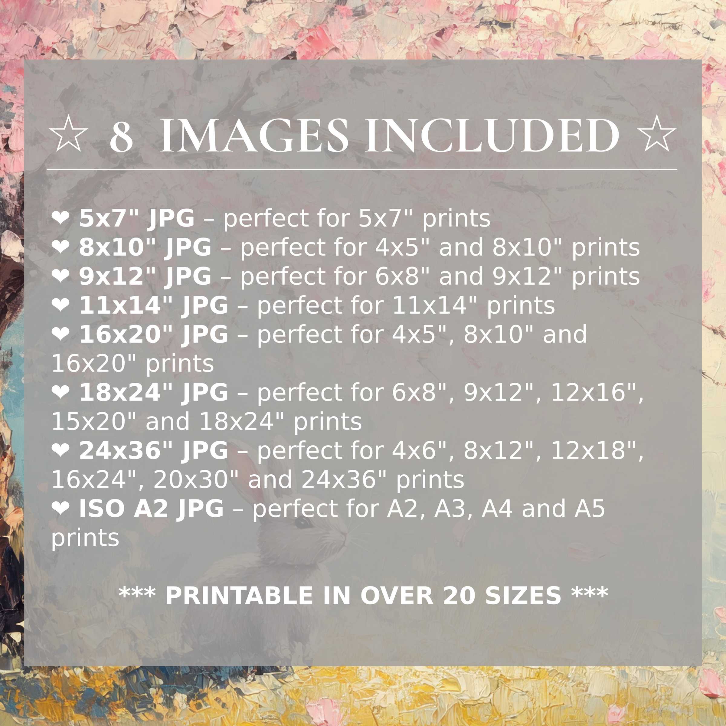 Easter digital print in soft pinks, creams, and subtle pastels radiates calm elegance; includes 8 high-quality sizes for refined modern interiors