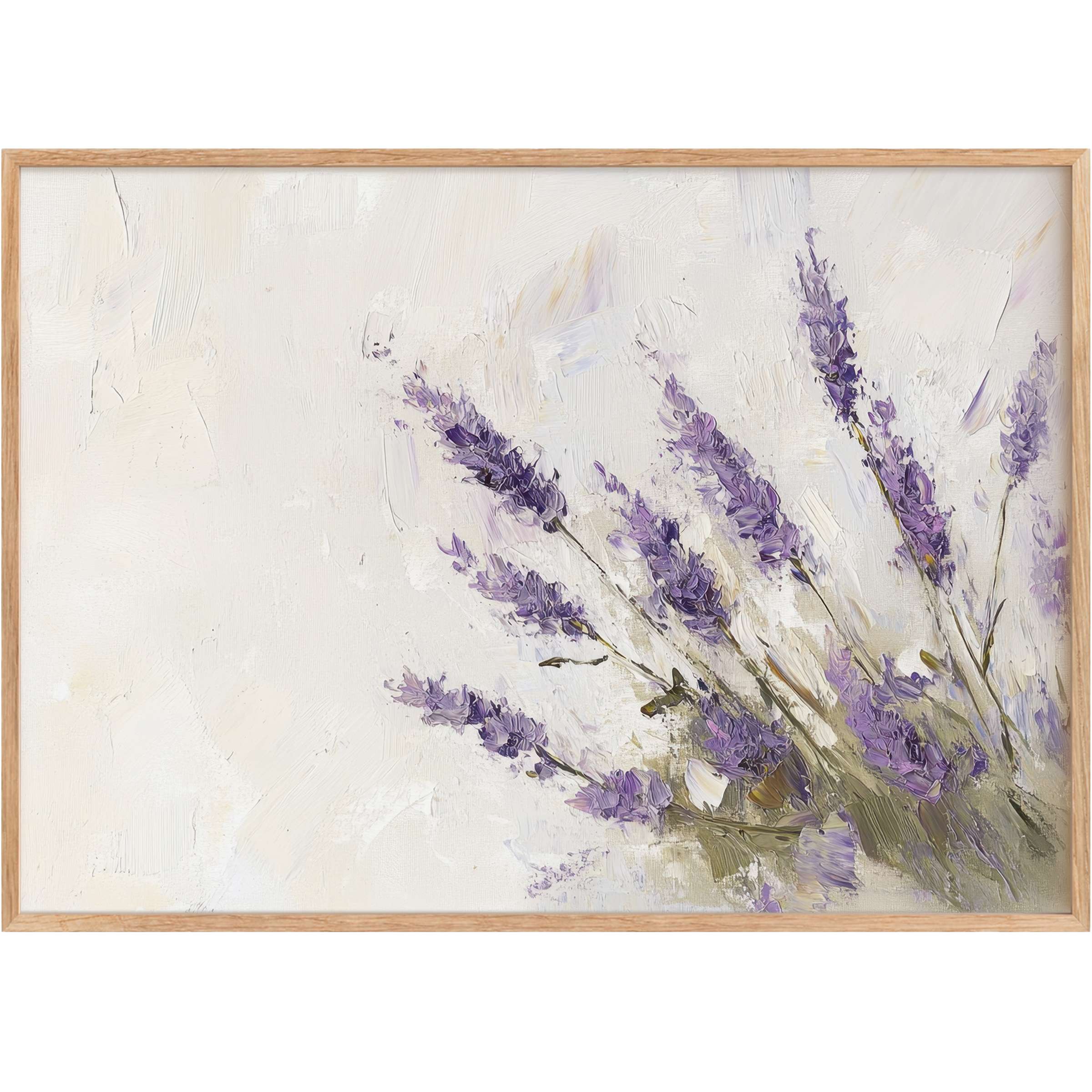 Elegant spring printable wall art featuring soft lavender hues and textured brushstrokes, evoking a serene, uplifting ambiance