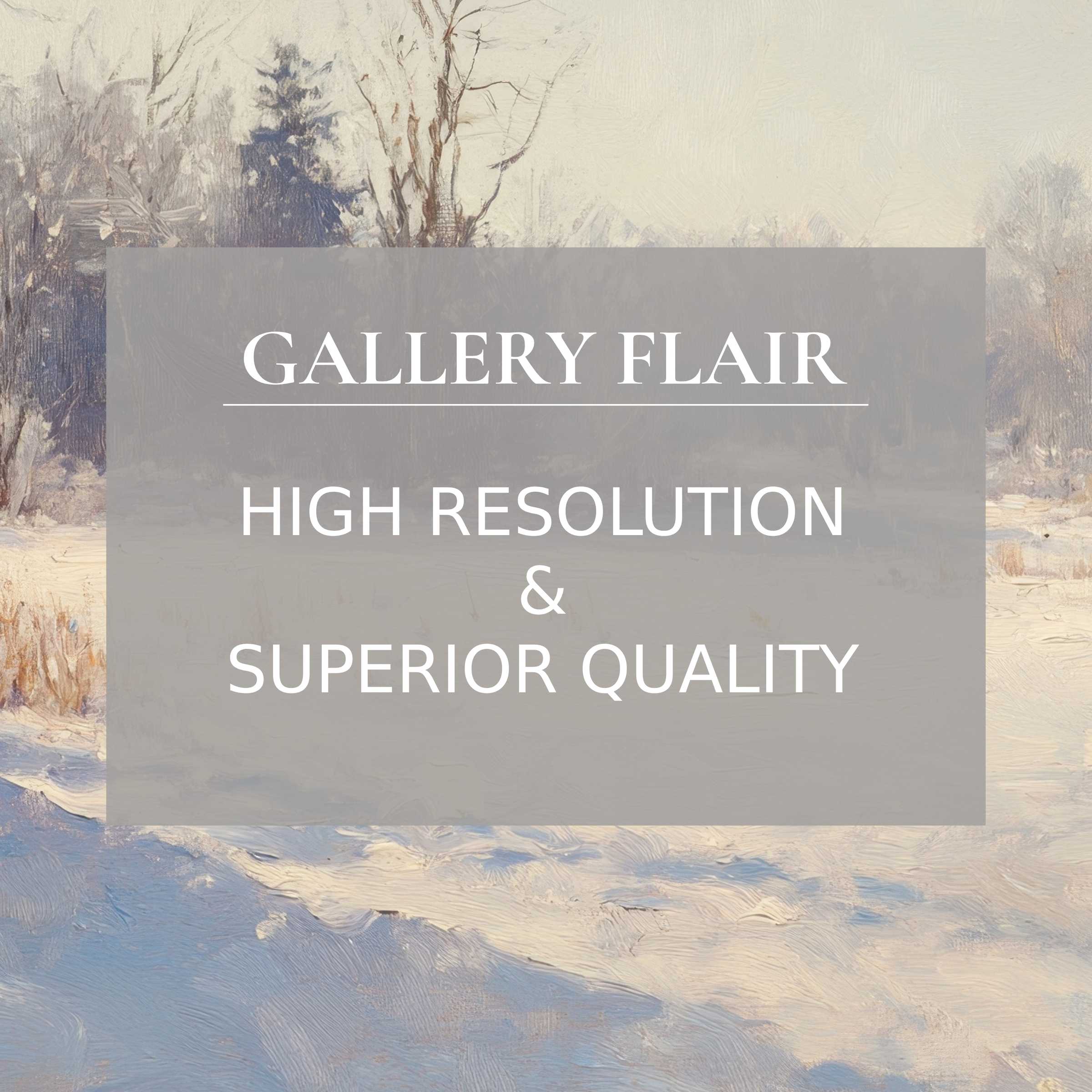 Ethereal winter printable art capturing a serene snowy landscape with delicate brushstrokes, perfect for elevating modern home decor