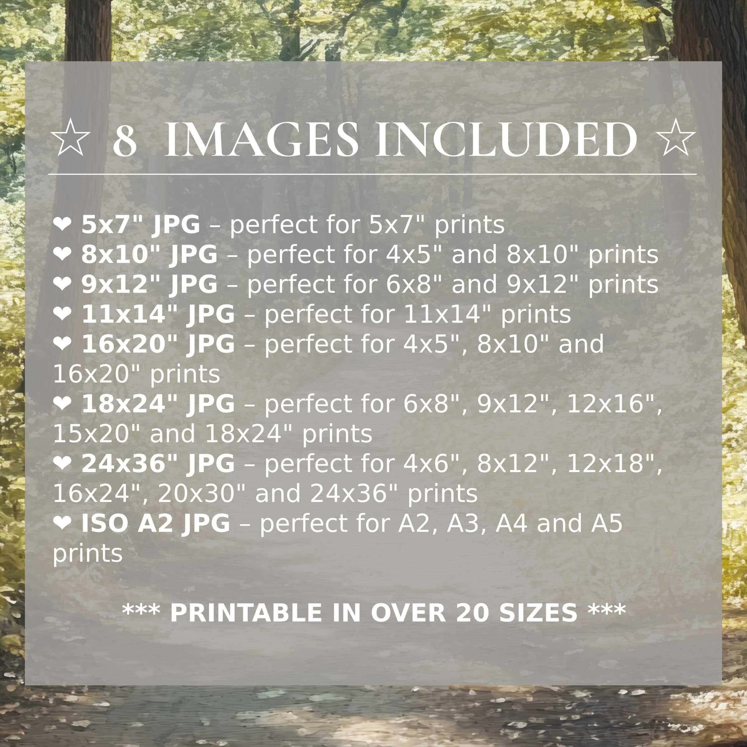 Radiant summer digital print in lush greens and golden hues, elevating modern interiors with 8 high-quality sizes included