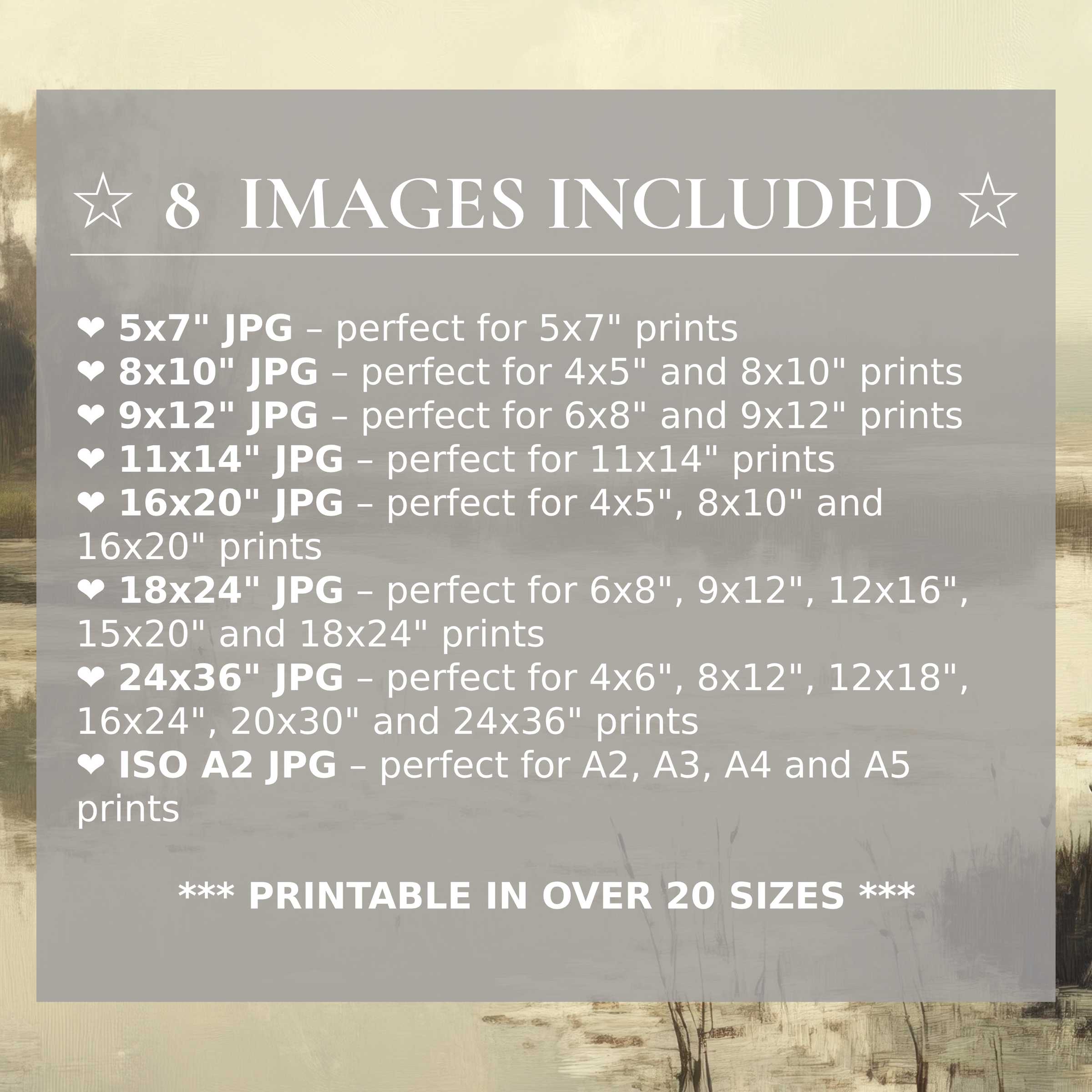 Radiant landscape digital print in warm earth tones and soft neutrals, elevating modern interiors with style and 8 high-quality sizes included