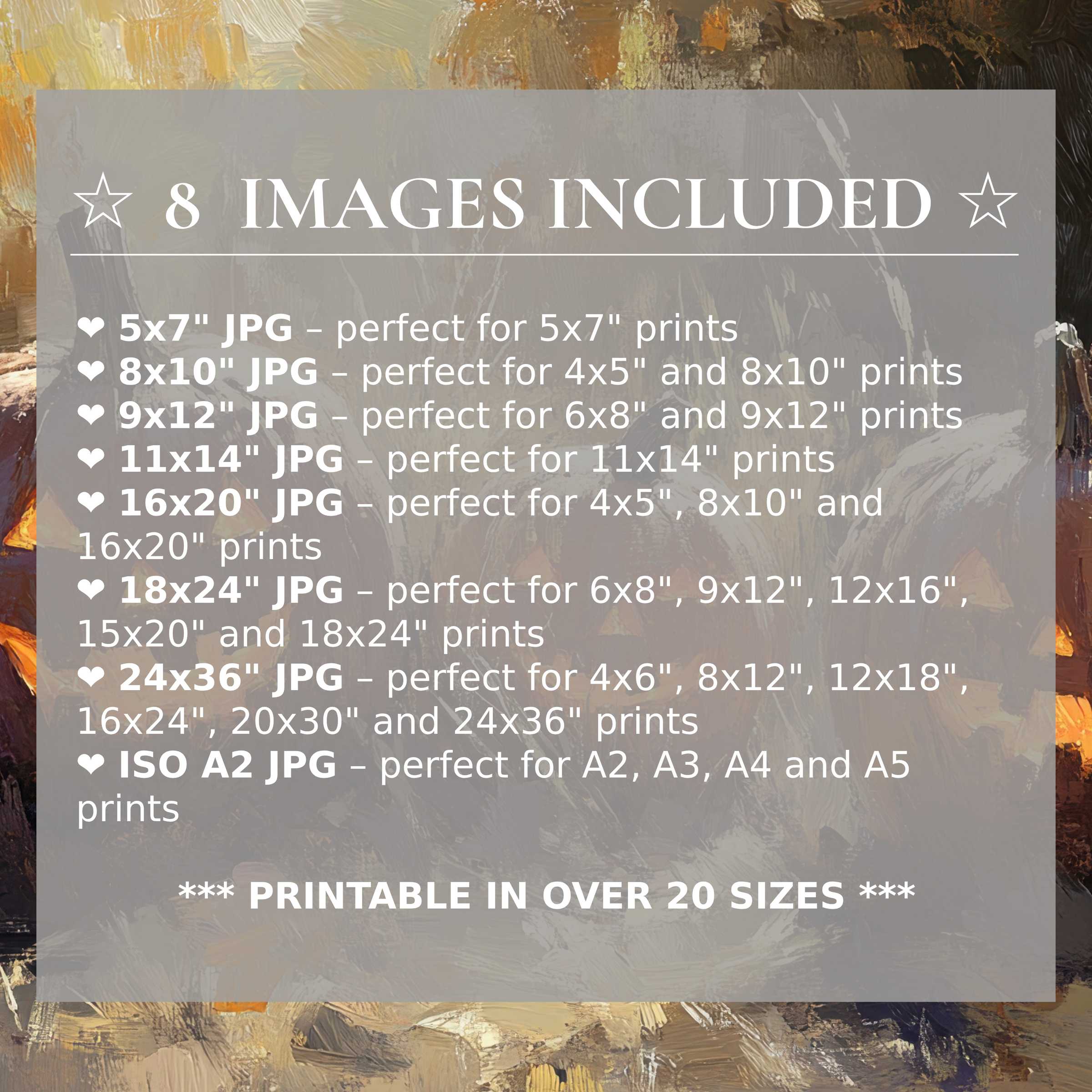 Halloween digital print featuring radiant amber and deep charcoal hues, elevating modern interiors with style and flexible elegance Includes 8 high-quality sizes with download