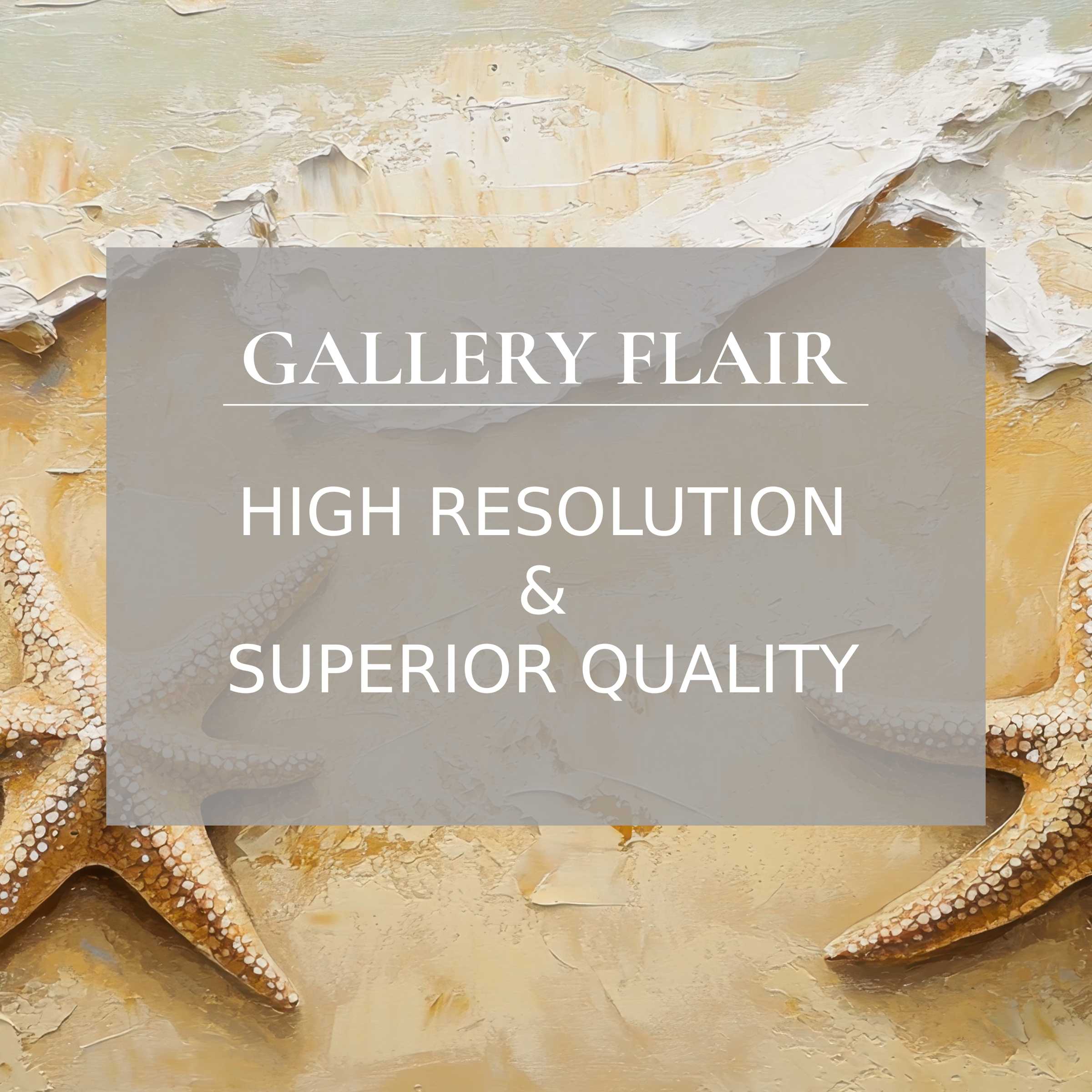 Elegant textured starfish artwork with refined tones, showcasing crystal clarity in this beach Frame TV picture