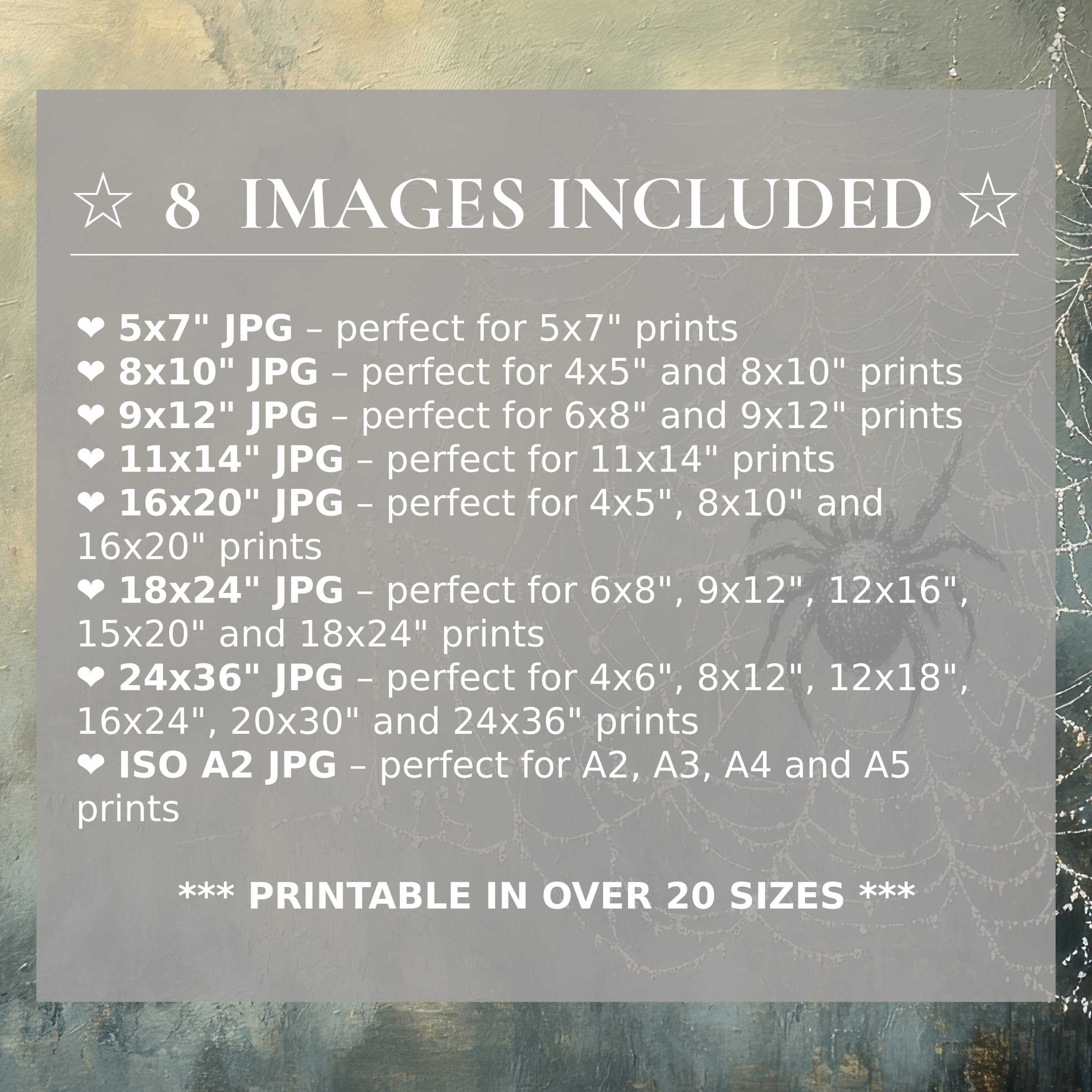 Halloween digital print featuring a radiant dusk-inspired palette, offered in 8 high-quality sizes included to elevate modern interiors with versatile, stylish charm