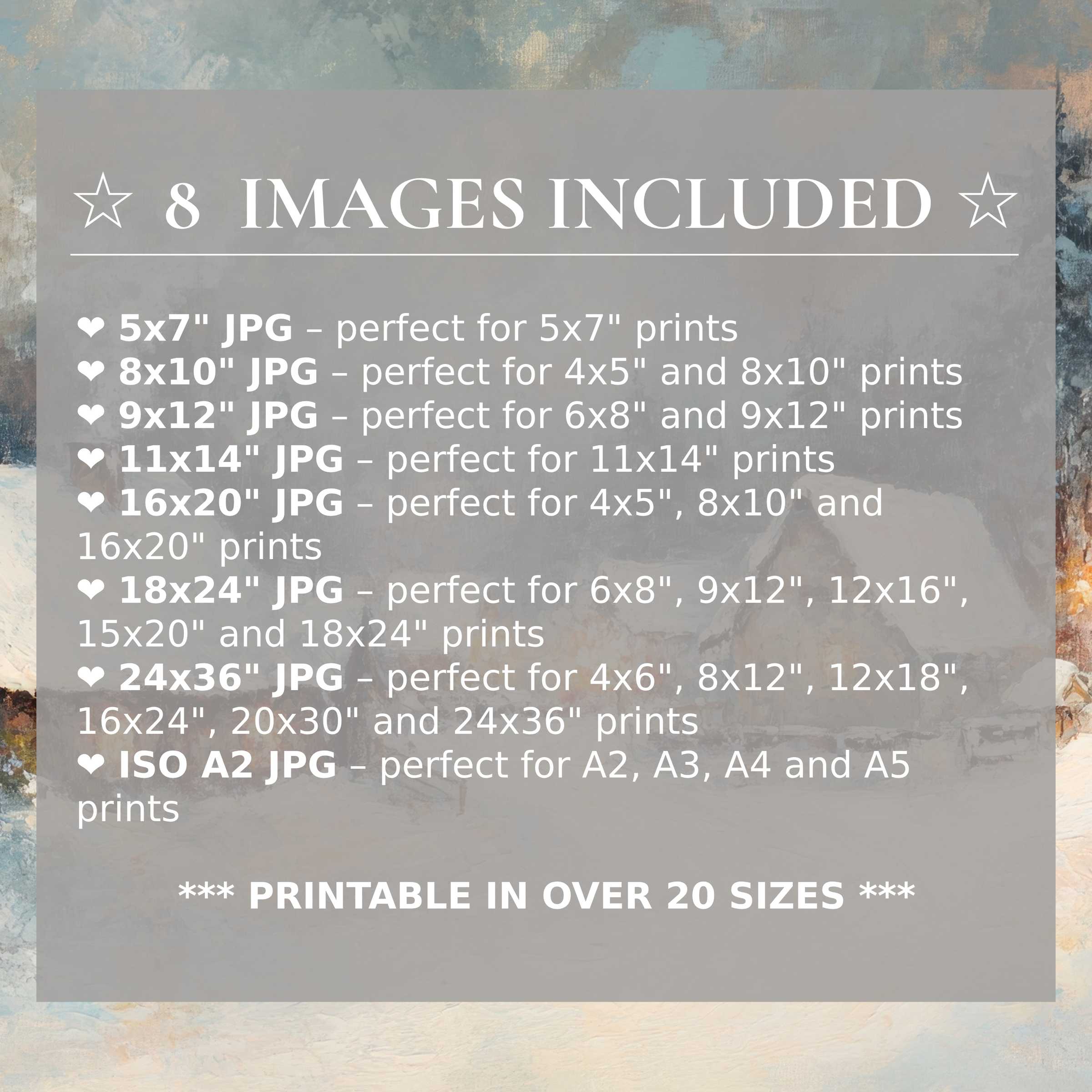 Winter digital print in serene blue and taupe hues, delivering radiant calmness and timeless elegance; includes 8 high-quality sizes for versatile, refined interior styling