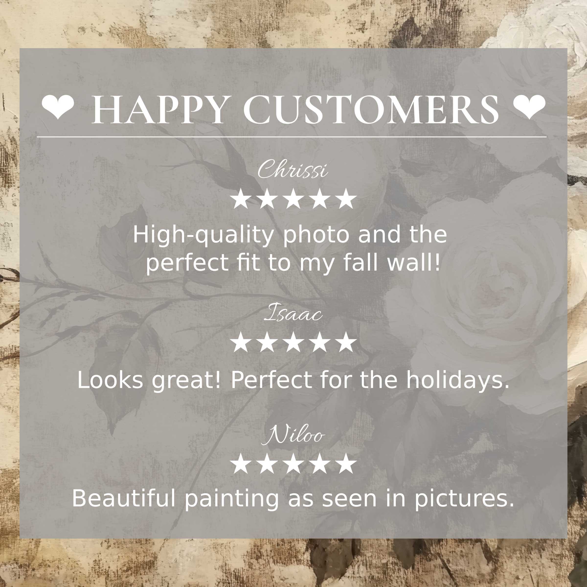 Refined spring art for Frame TV with soft floral background; happy customer reviews enhance trust and elegance