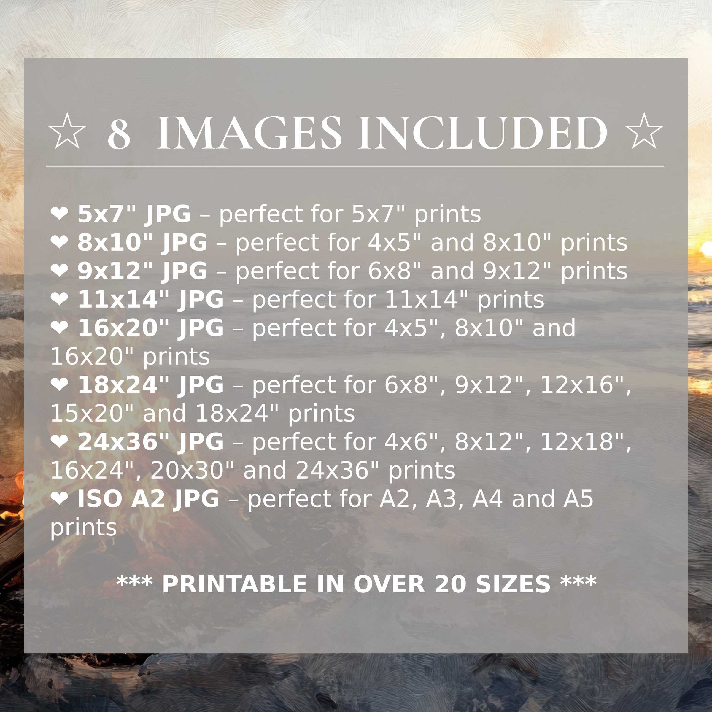 Coastal digital print radiates serene blues and warm golds, elevating modern interiors with style and flexibility Includes 8 high-quality sizes