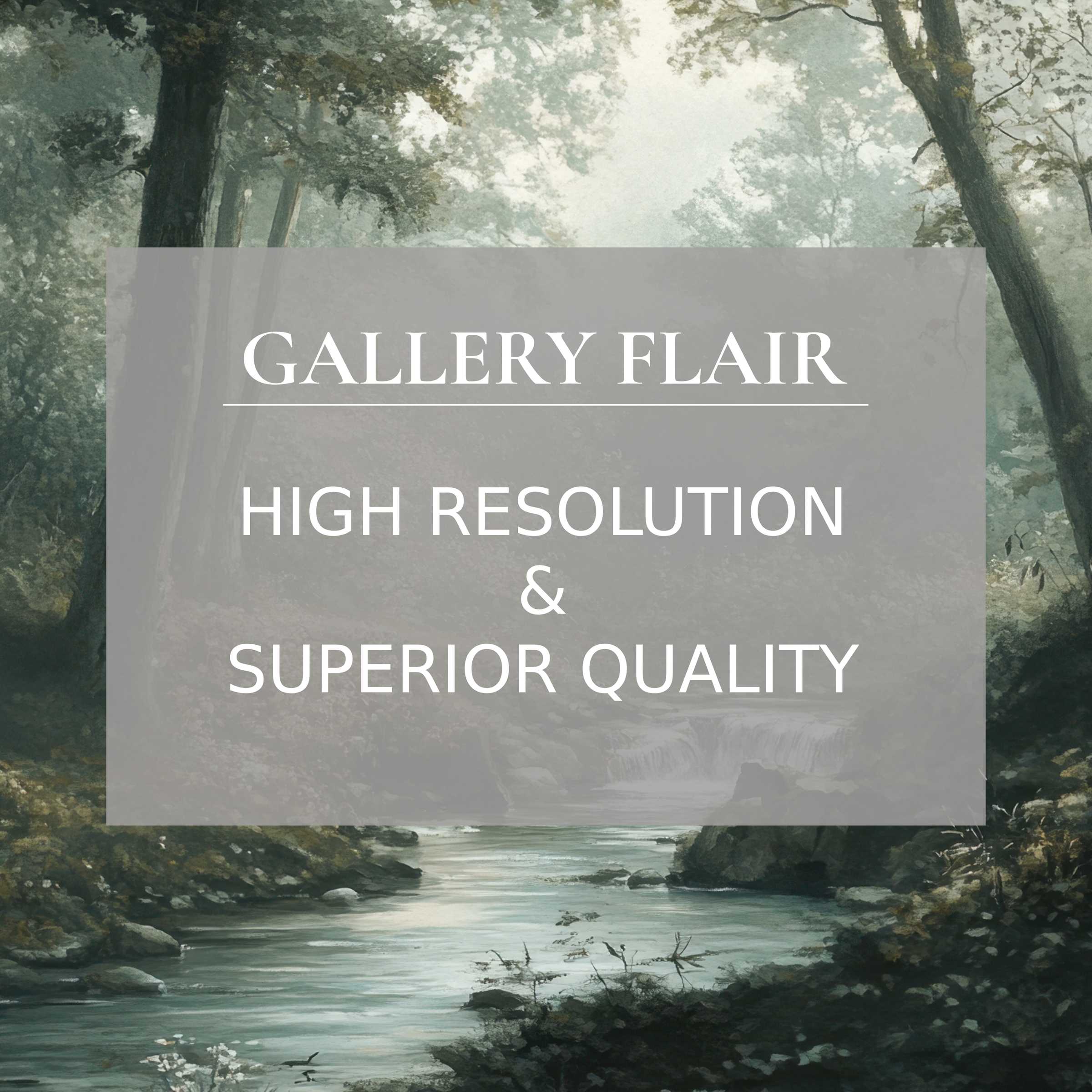 Vintage printable art capturing a serene woodland stream; exquisite detail elevates modern interiors with calming ambiance
