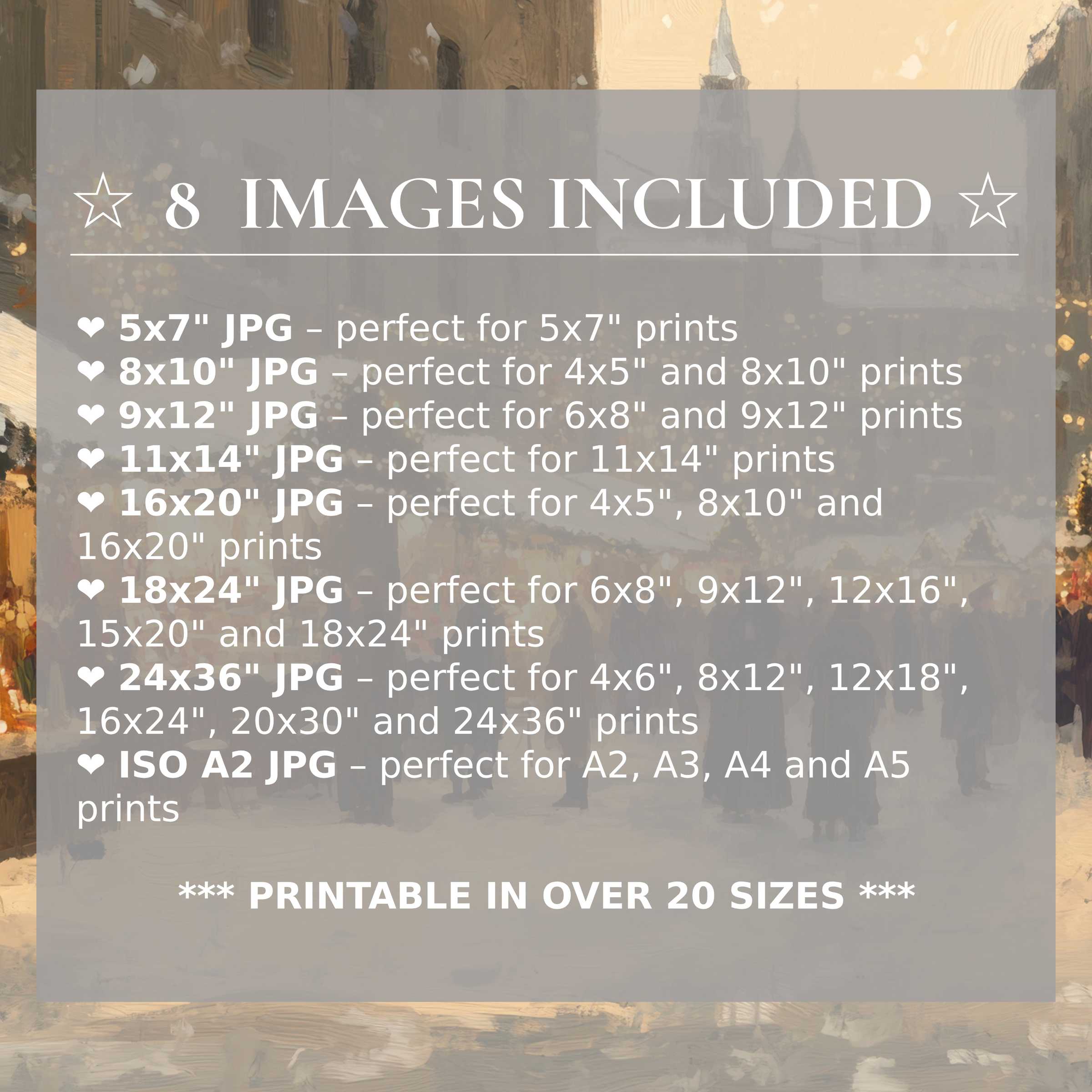 Christmas digital print with warm golden and muted tones radiates timeless elegance, included in 8 high-quality sizes for versatile, sophisticated modern interiors