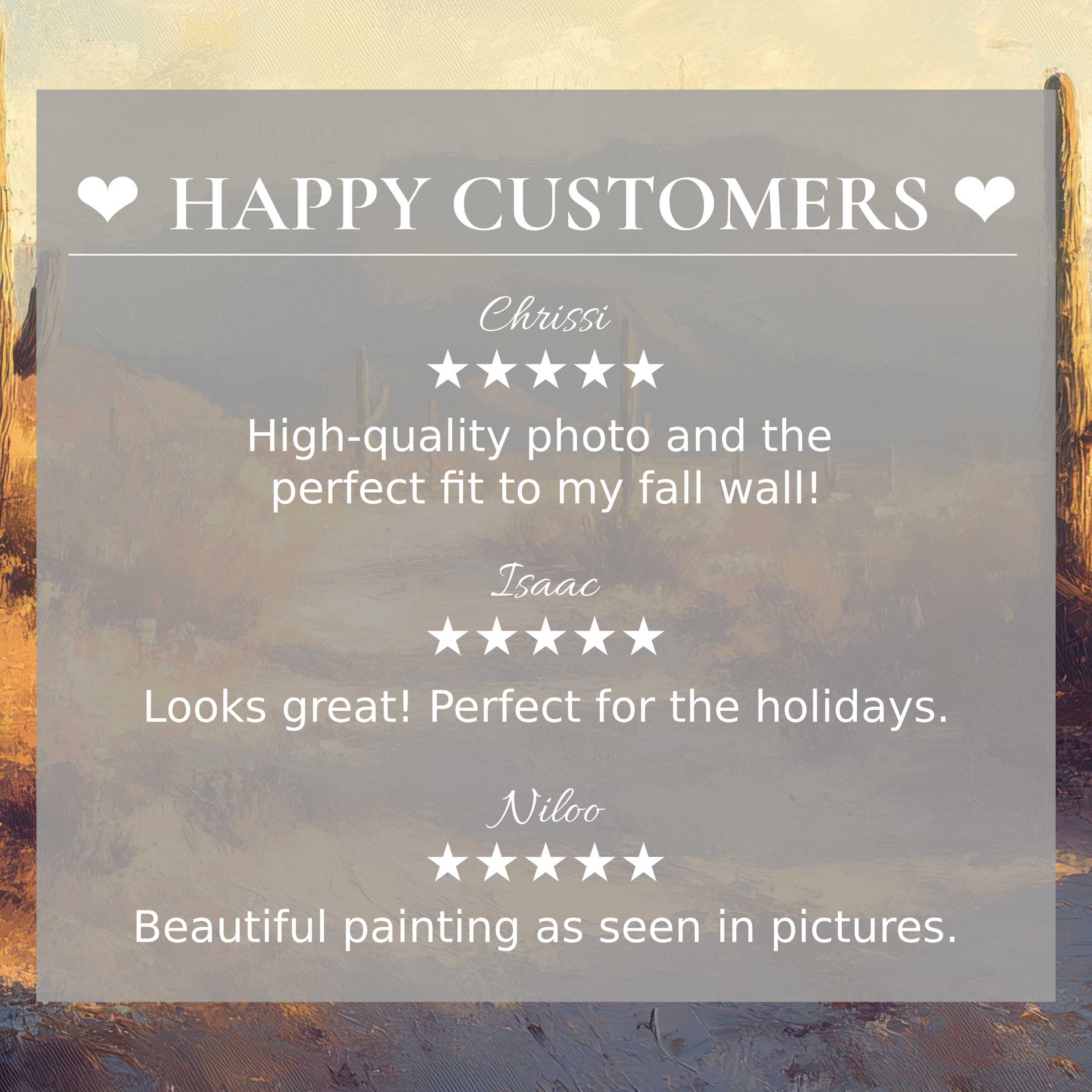 Refined summer art for Frame TV with abstract sunset hues; happy customer reviews build trust and showcase elegant style