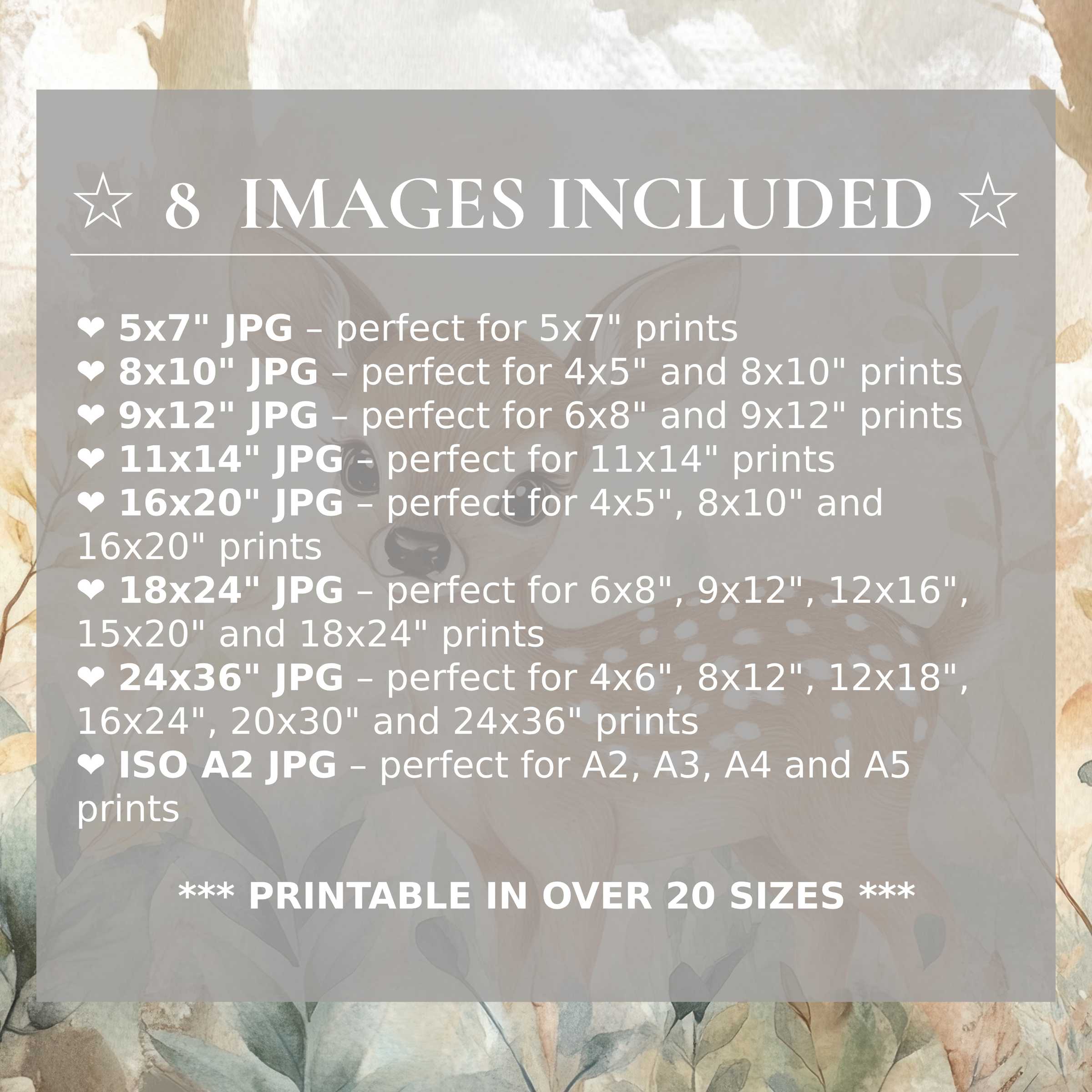 Nursery digital print featuring a radiant, calming palette of soft browns and muted greens, delivering 8 high-quality sizes to elevate modern interiors with timeless style and versatile elegance