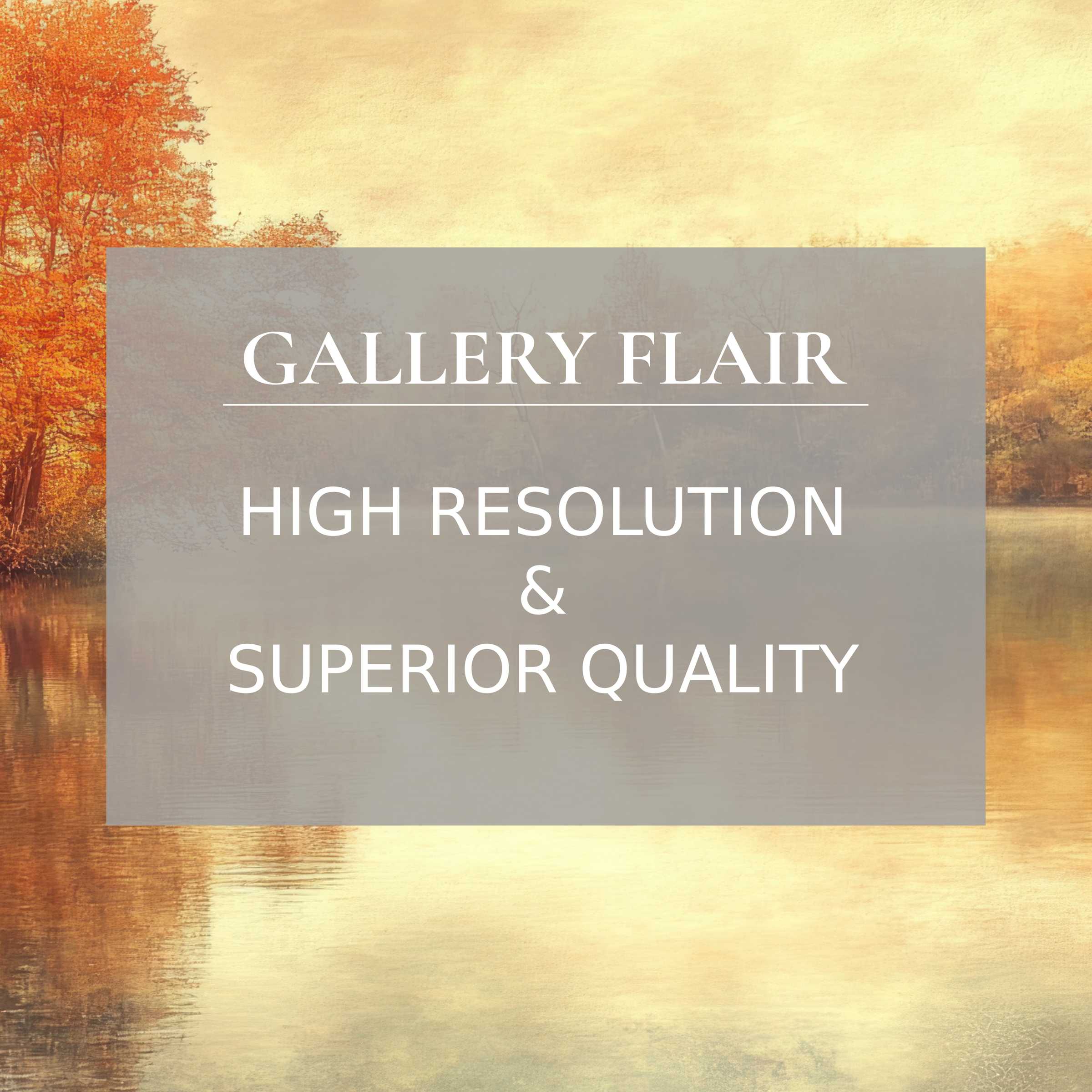 Fall printable art capturing radiant autumnal trees reflected on a serene lake, expertly detailed to enrich refined modern interiors