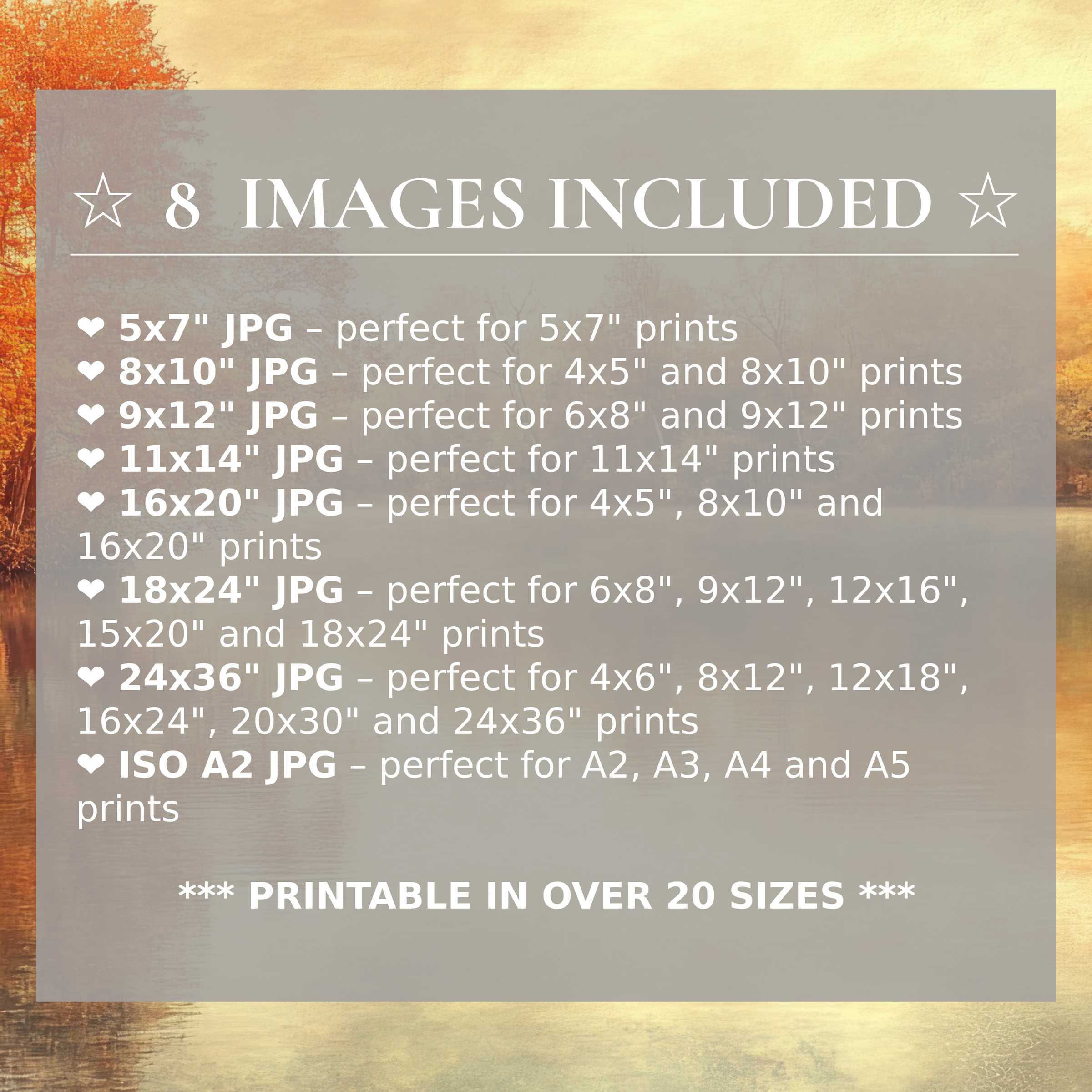 Radiant fall digital print in warm amber and soft gold hues, available in 8 high-quality sizes to elevate modern interiors with versatile elegance