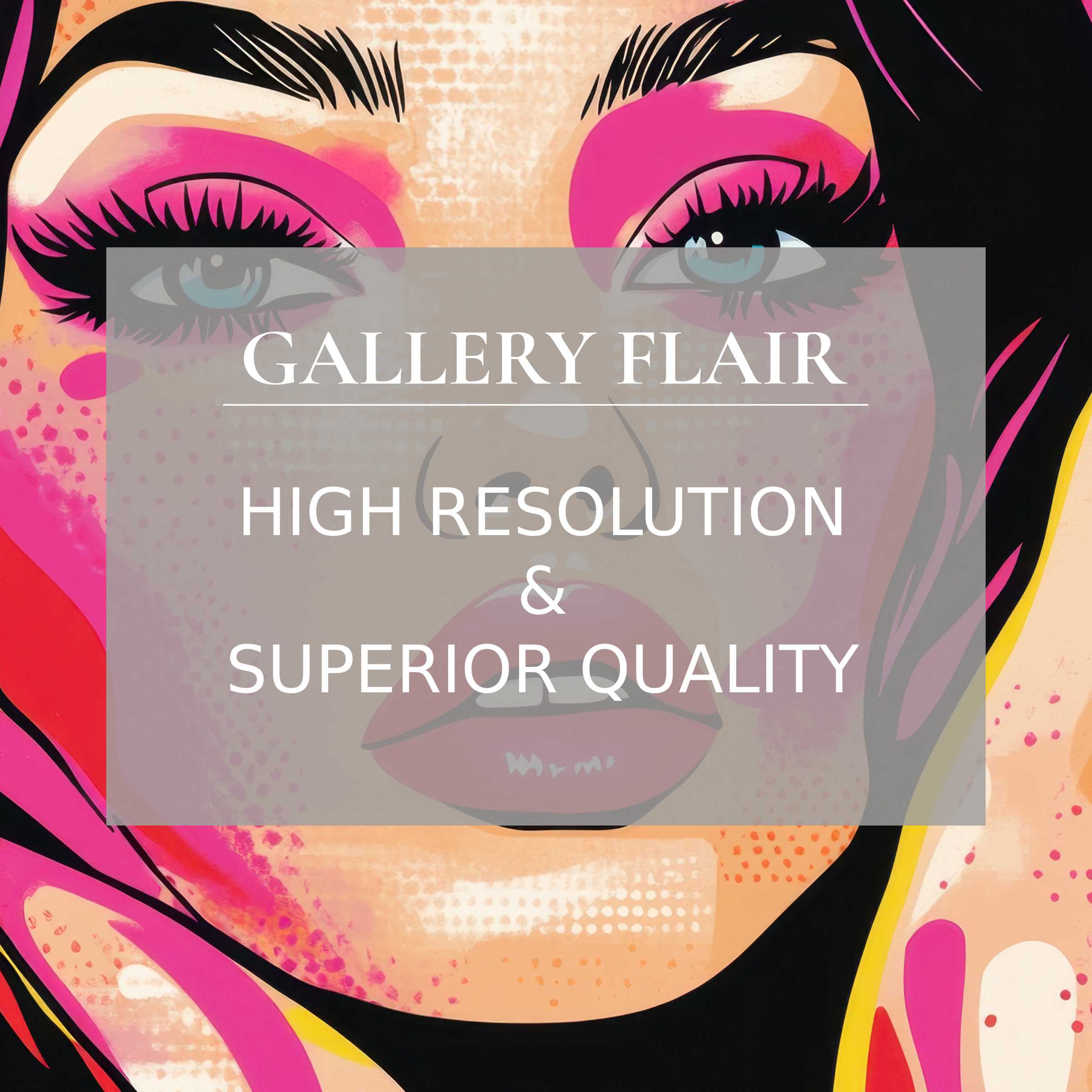 Vibrant pop art Frame TV picture showcasing sharp details and elegant color contrasts for premium home decor