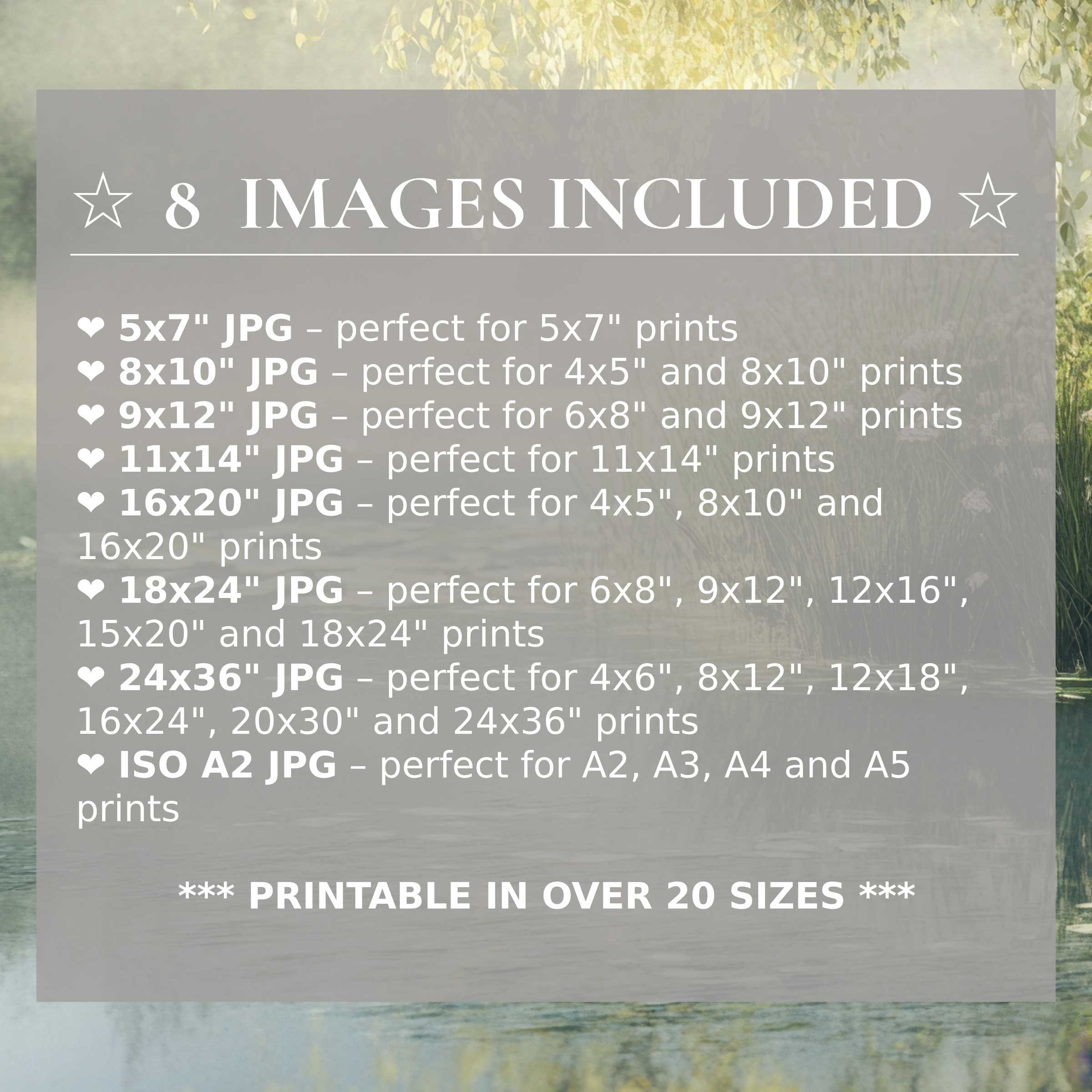 Vintage digital print exuding calming greens and soft sunlight, offered in 8 high-quality sizes to elevate modern interiors with versatile style