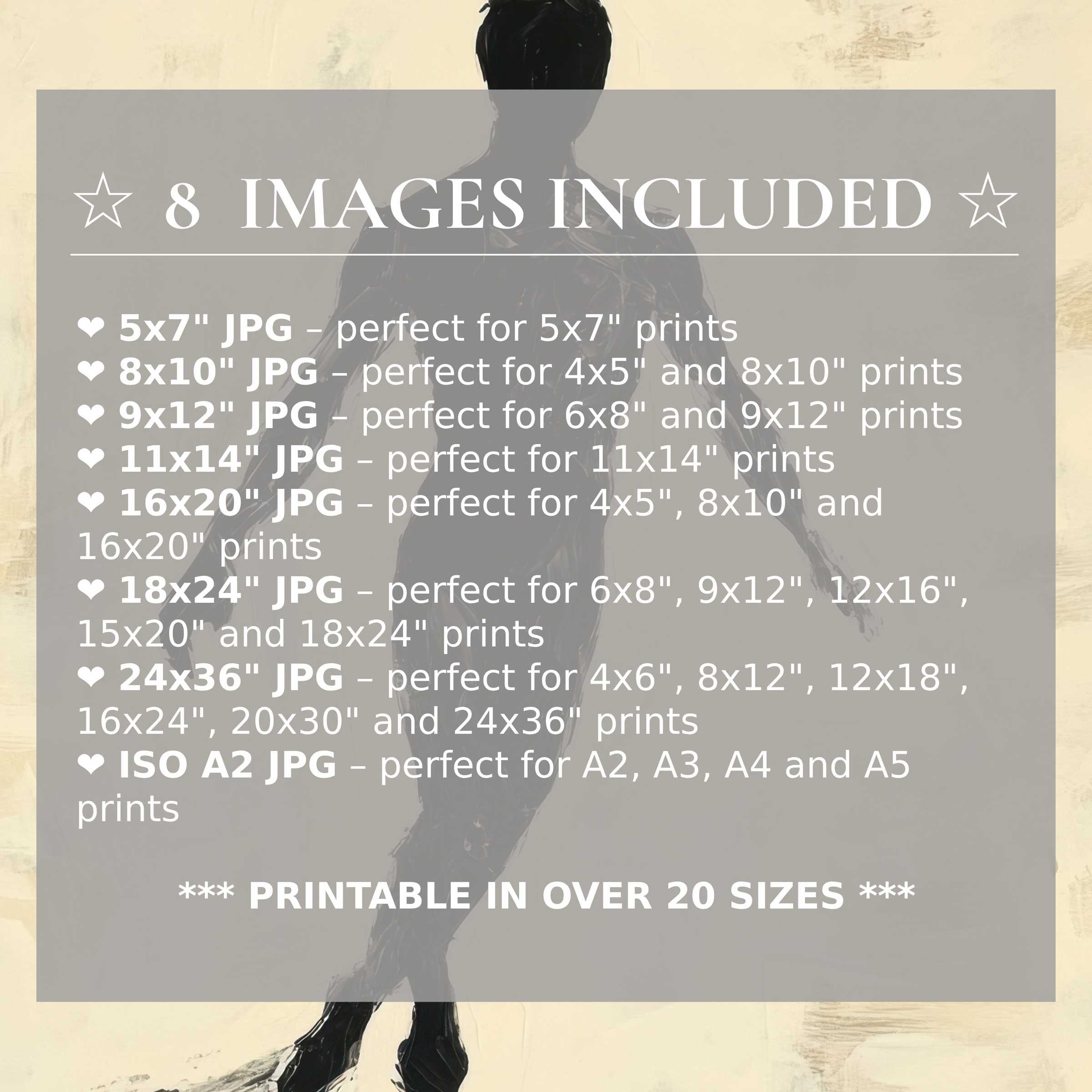 Minimalist digital print in bold black and cream tones, offering radiant calm and style Includes 8 high-quality sizes with download