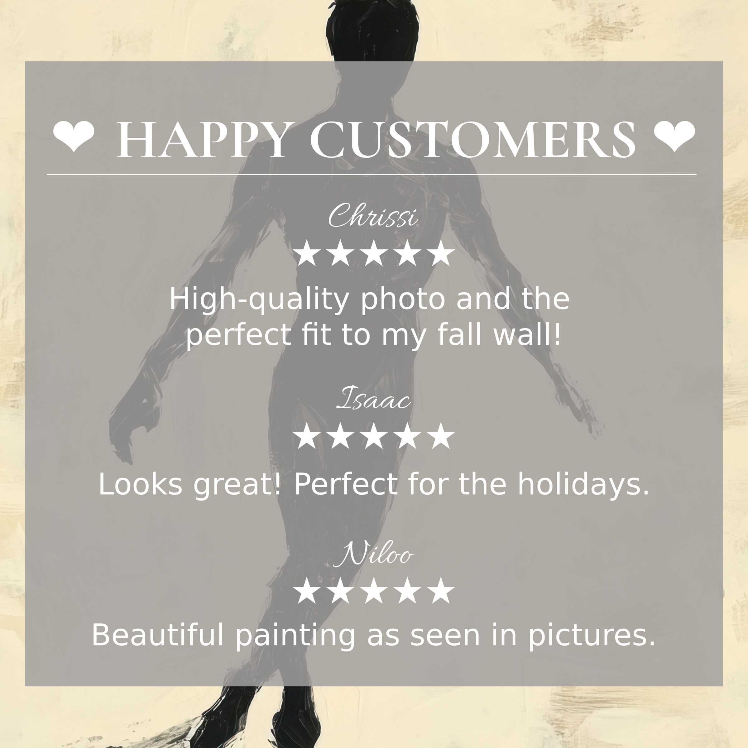 Elegant minimalist art for Frame TV with abstract sunset hues, showcasing happy customer reviews that inspire trust and style