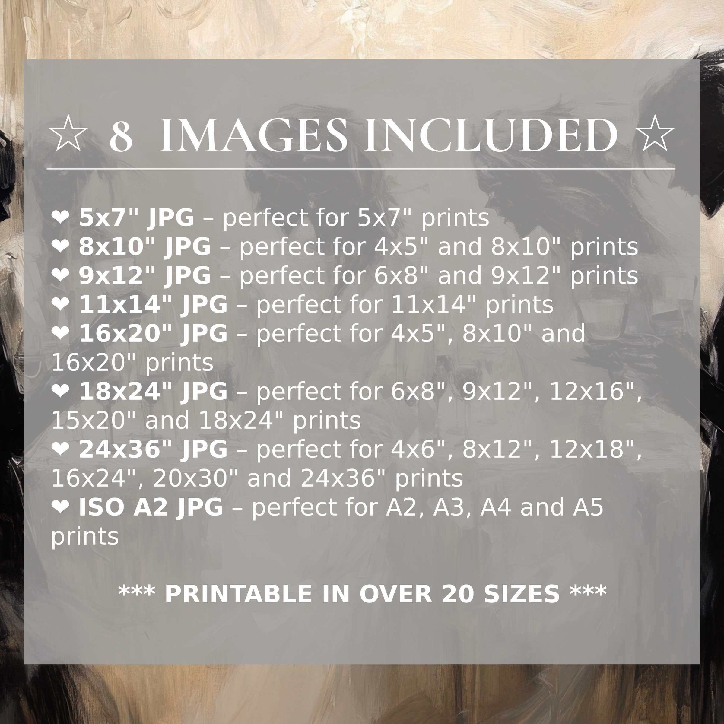 Halloween digital print with deep ebony and warm beige hues, offering 8 high-quality sizes to elevate modern interiors with versatile, bold elegance