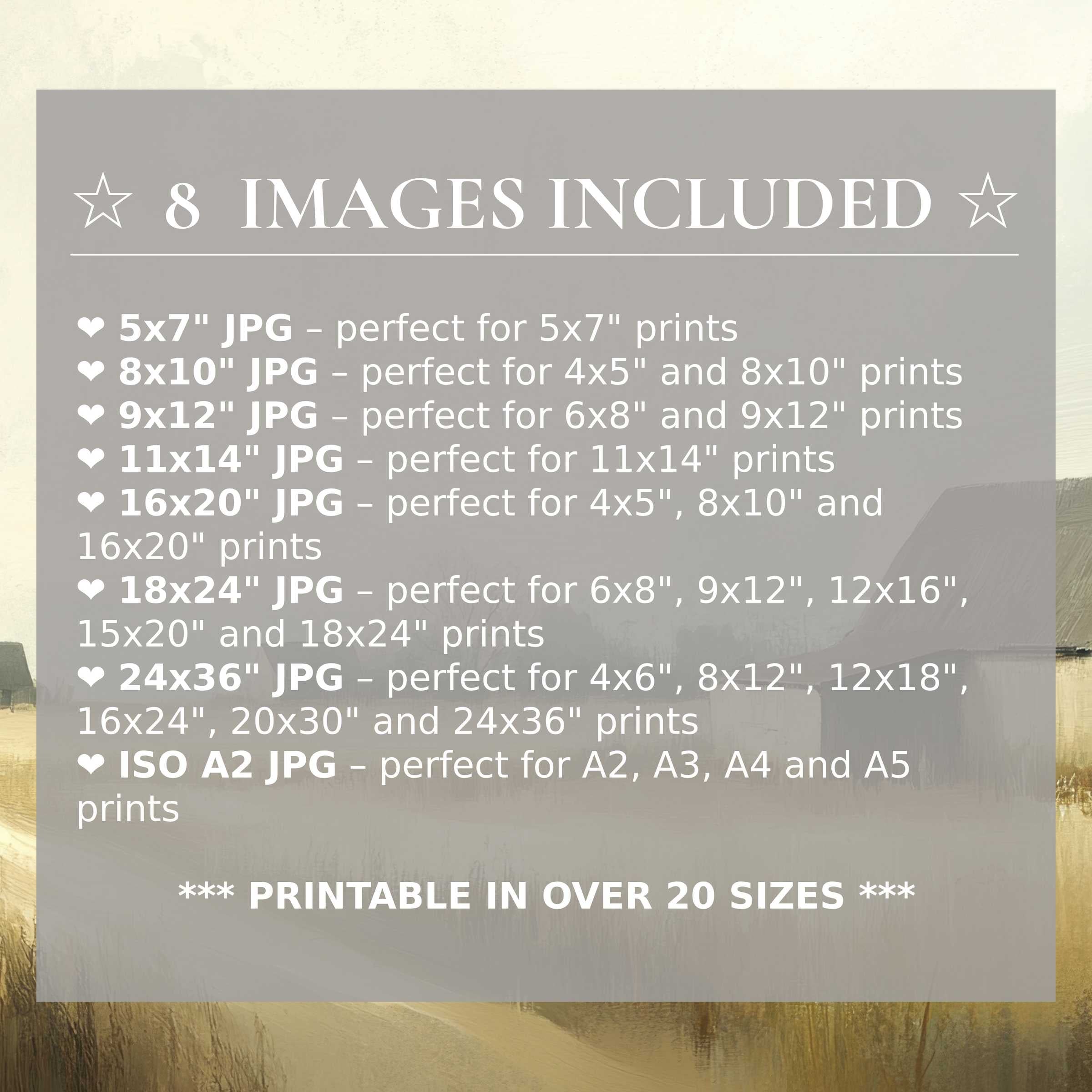 Radiant landscape digital print in muted earth tones and soft greys, elevating modern interiors with 8 high-quality sizes included
