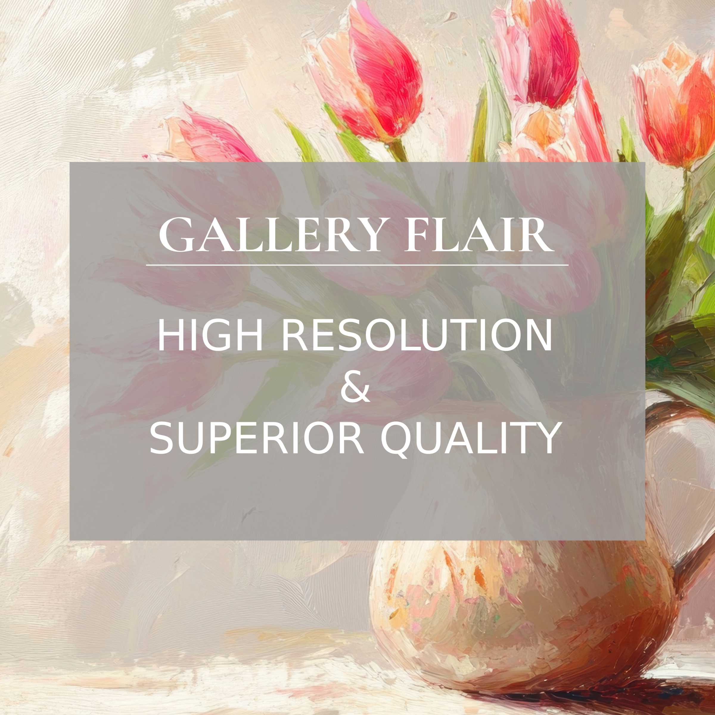 Elegant oil-textured tulips in high clarity, embodying refined visual appeal in this easter Frame TV picture