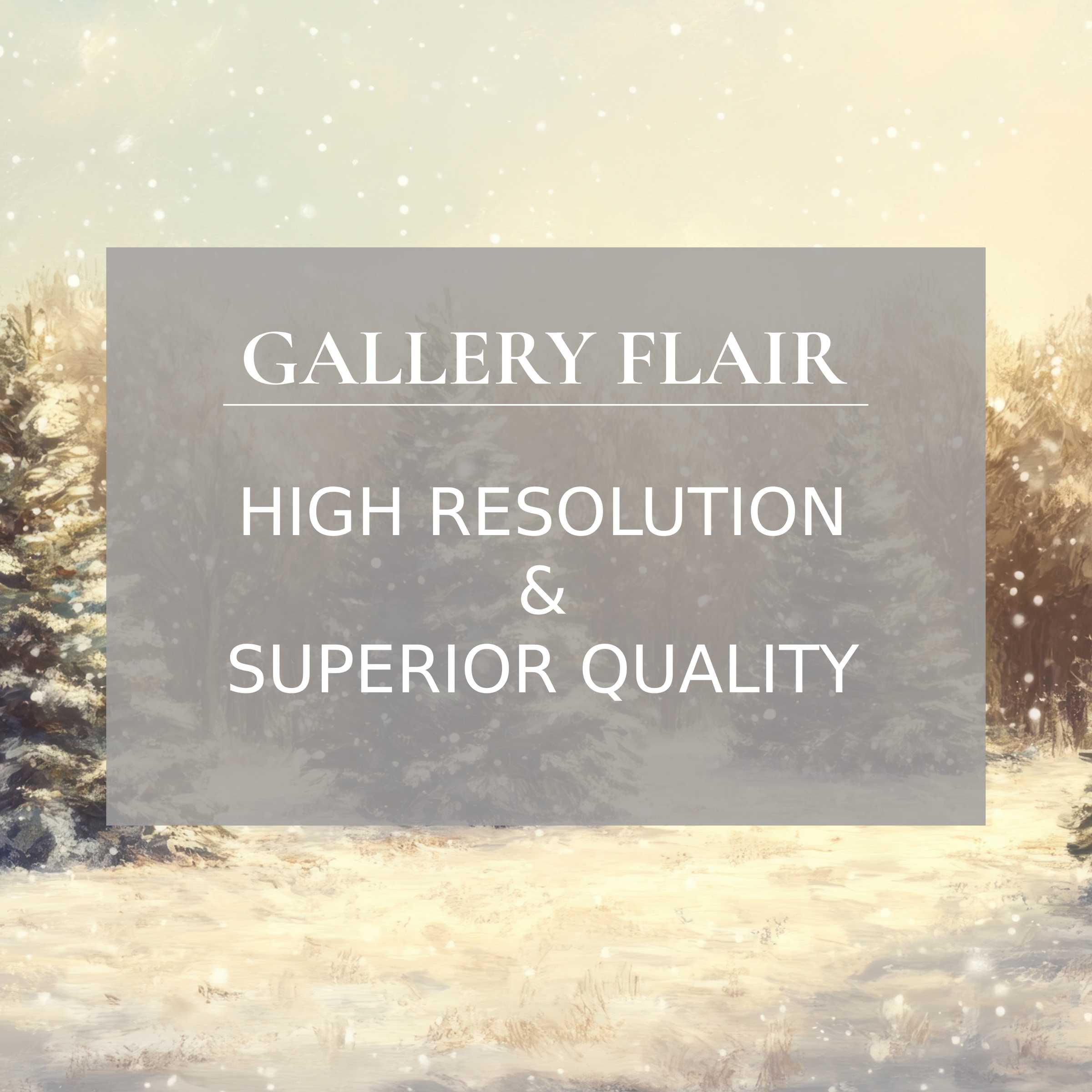 Ethereal Christmas printable art capturing a luminous snowy forest scene, enhancing modern interiors with premium, high-resolution detail
