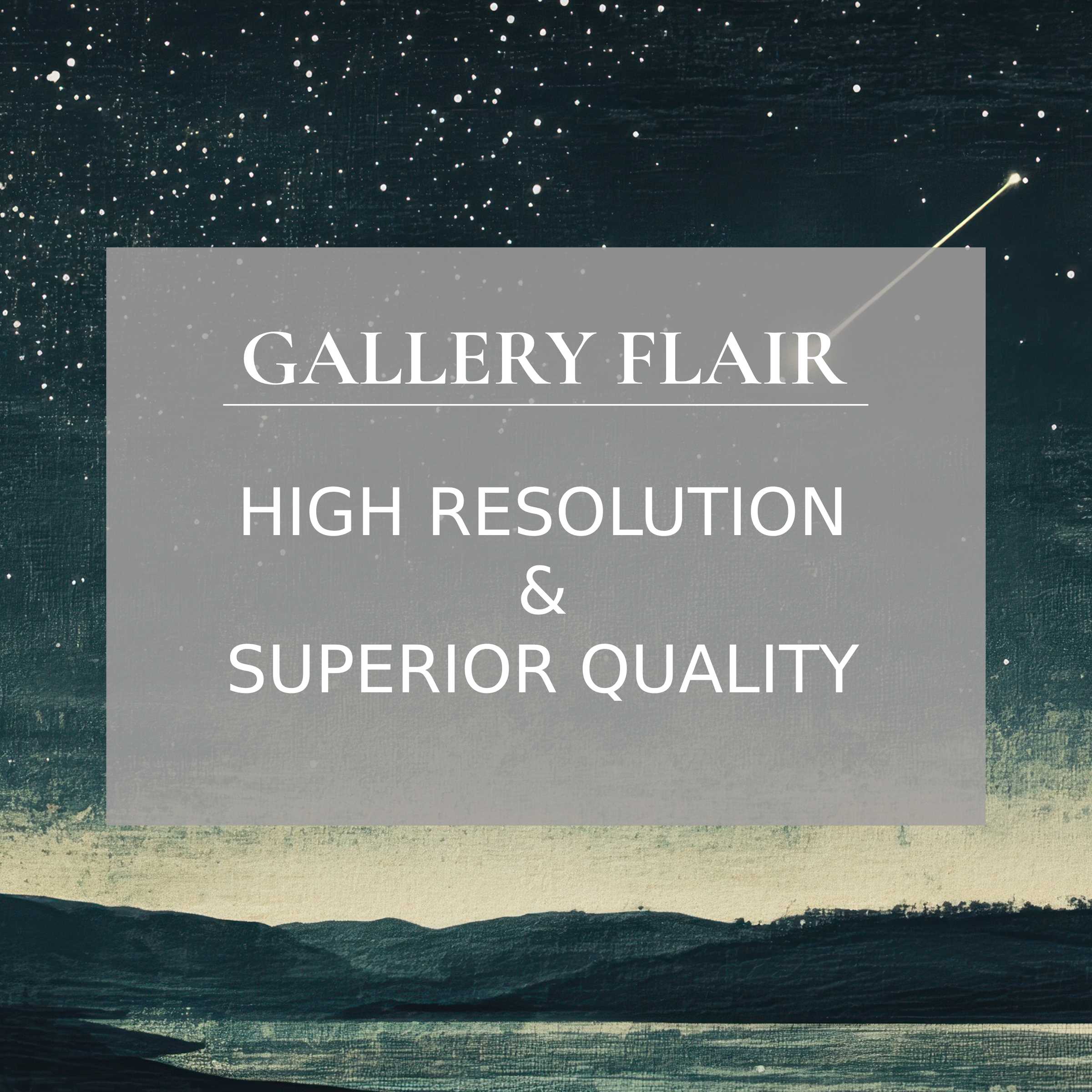 Minimalist printable art featuring a serene starlit night sky with a shooting star, crafted in high-resolution detail to elevate modern interiors