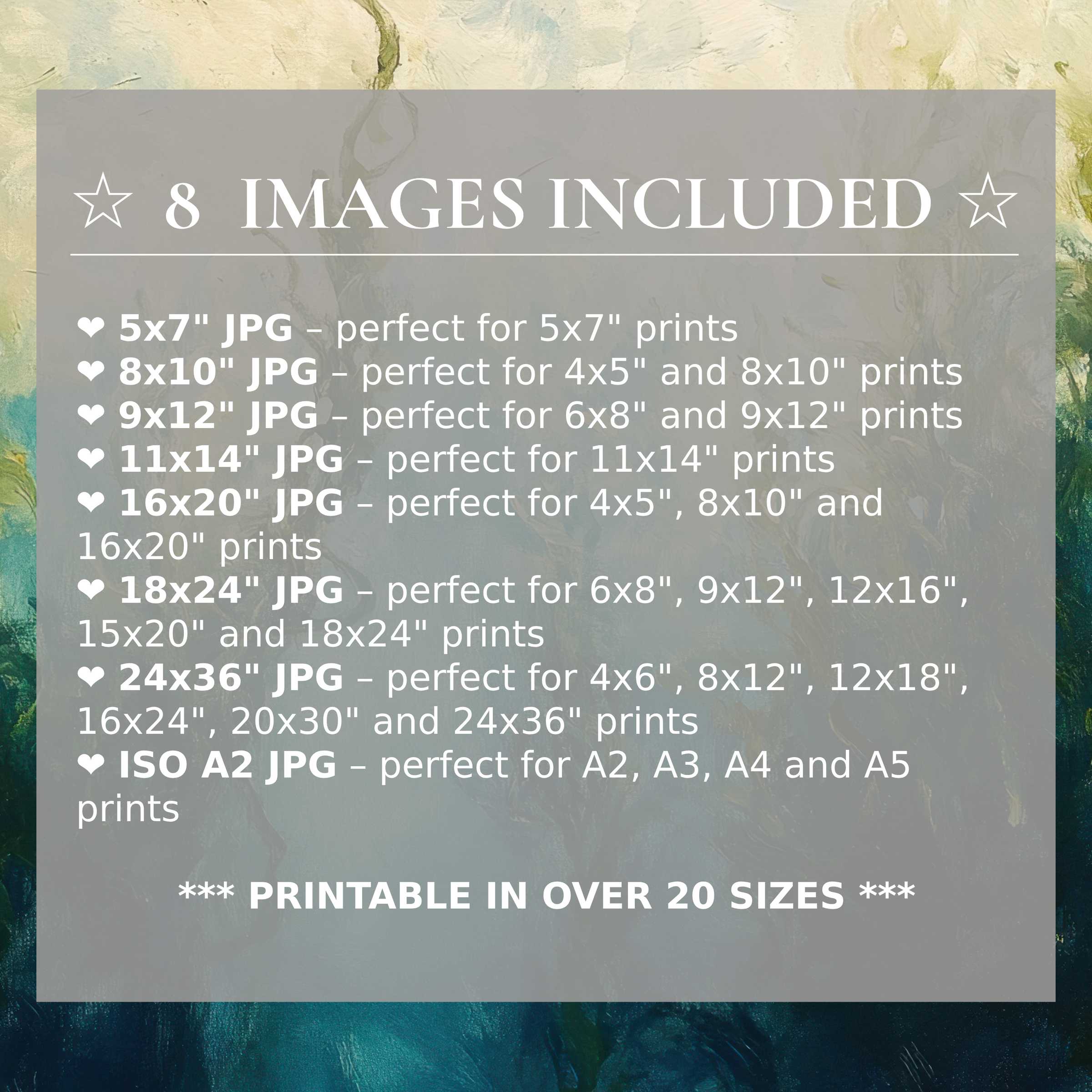 Coastal digital print radiates calming seafoam greens and sandy neutrals, elevating modern interiors with timeless style Includes 8 high-quality sizes for versatile display