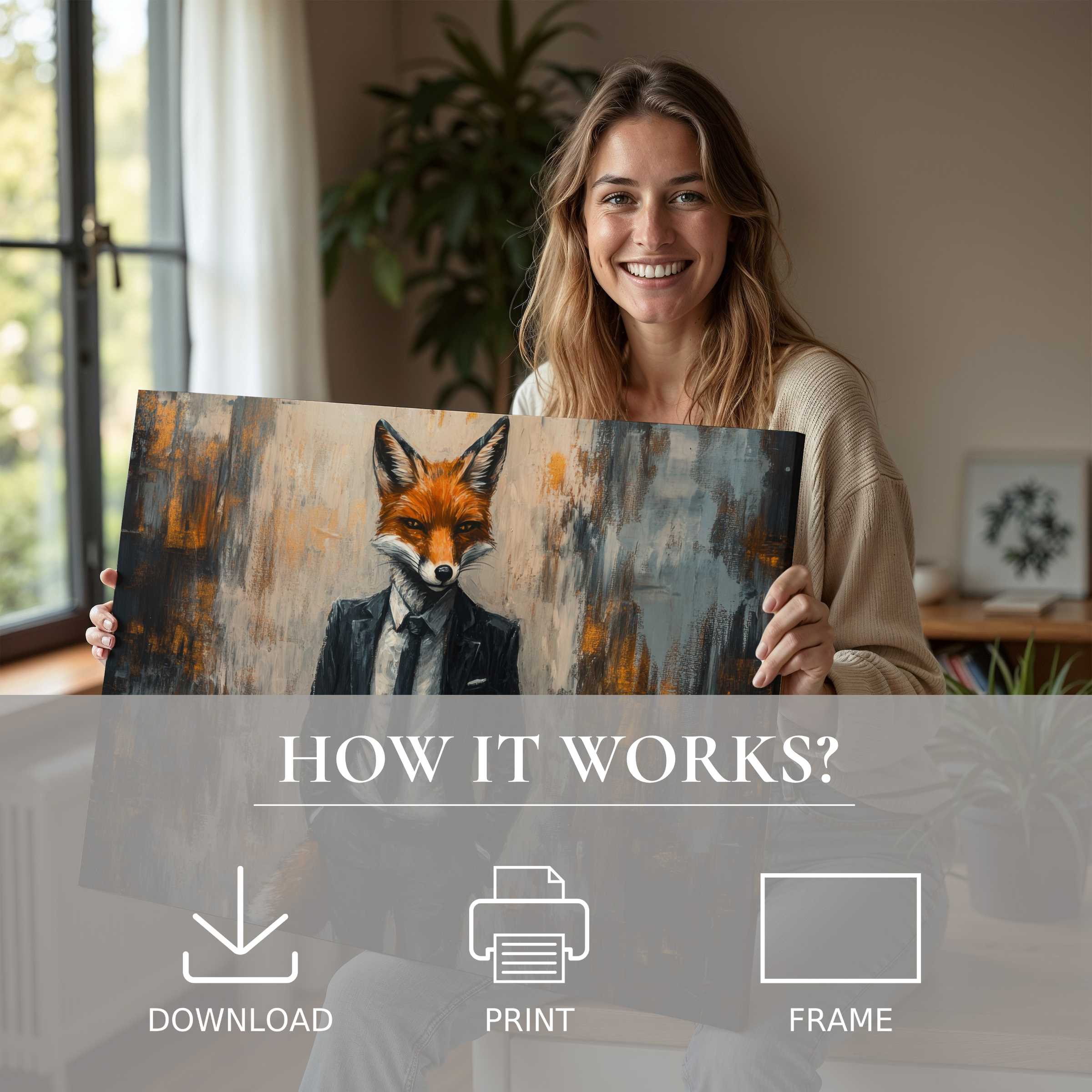 A serene moment of connection and joy with street art digital art print, enriching a modern home’s warm, stylish ambiance