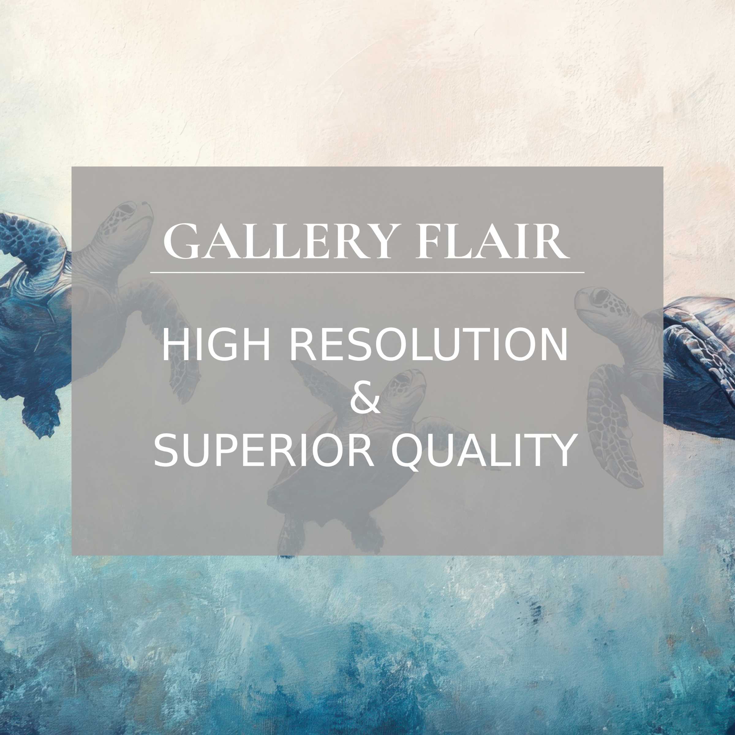 Elegant, high-resolution beach Frame TV picture with serene sea turtles, blending soft hues and refined clarity for luxury decor