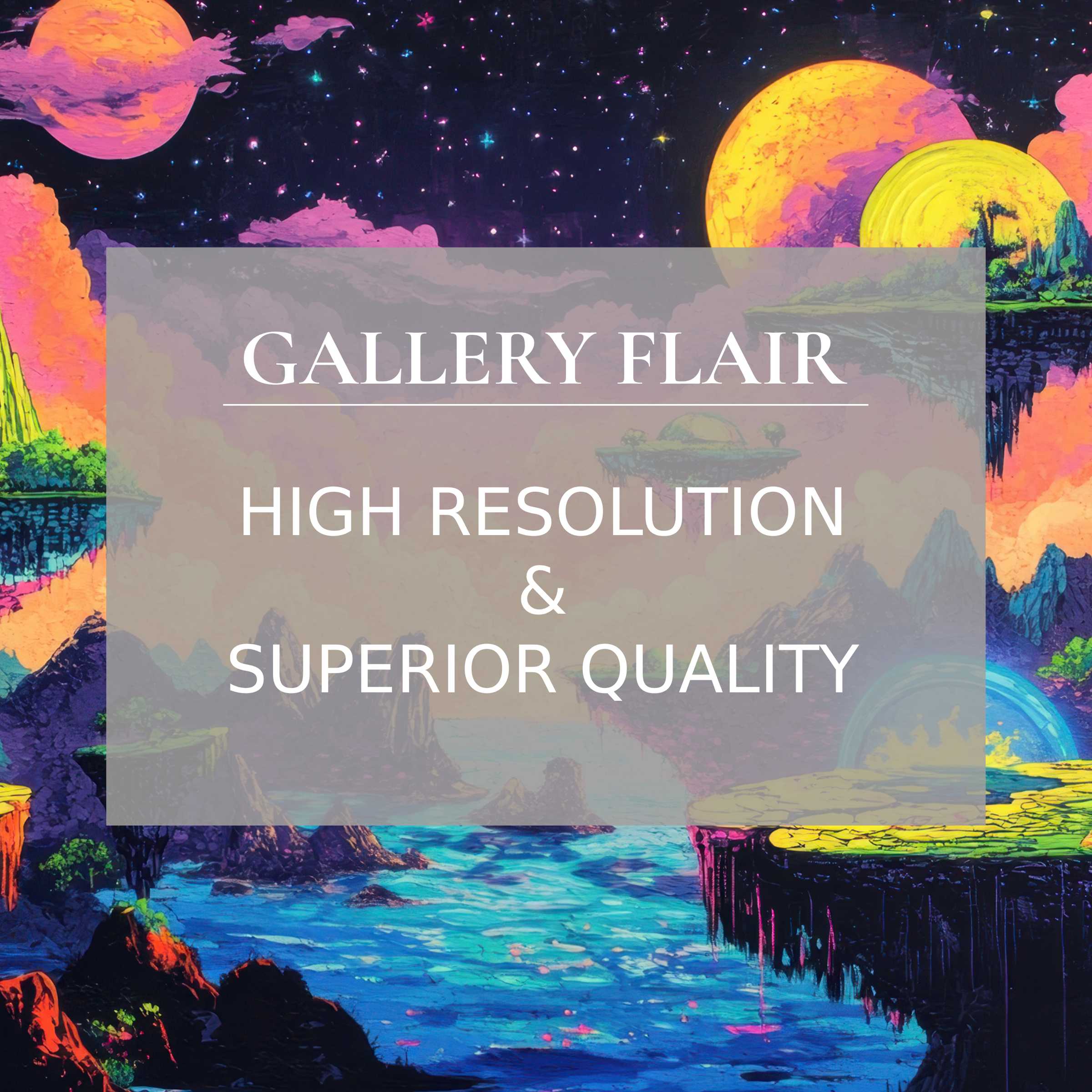Vibrant cosmic landscape in refined pop art Frame TV picture style, showcasing sharp resolution and elegant visual clarity