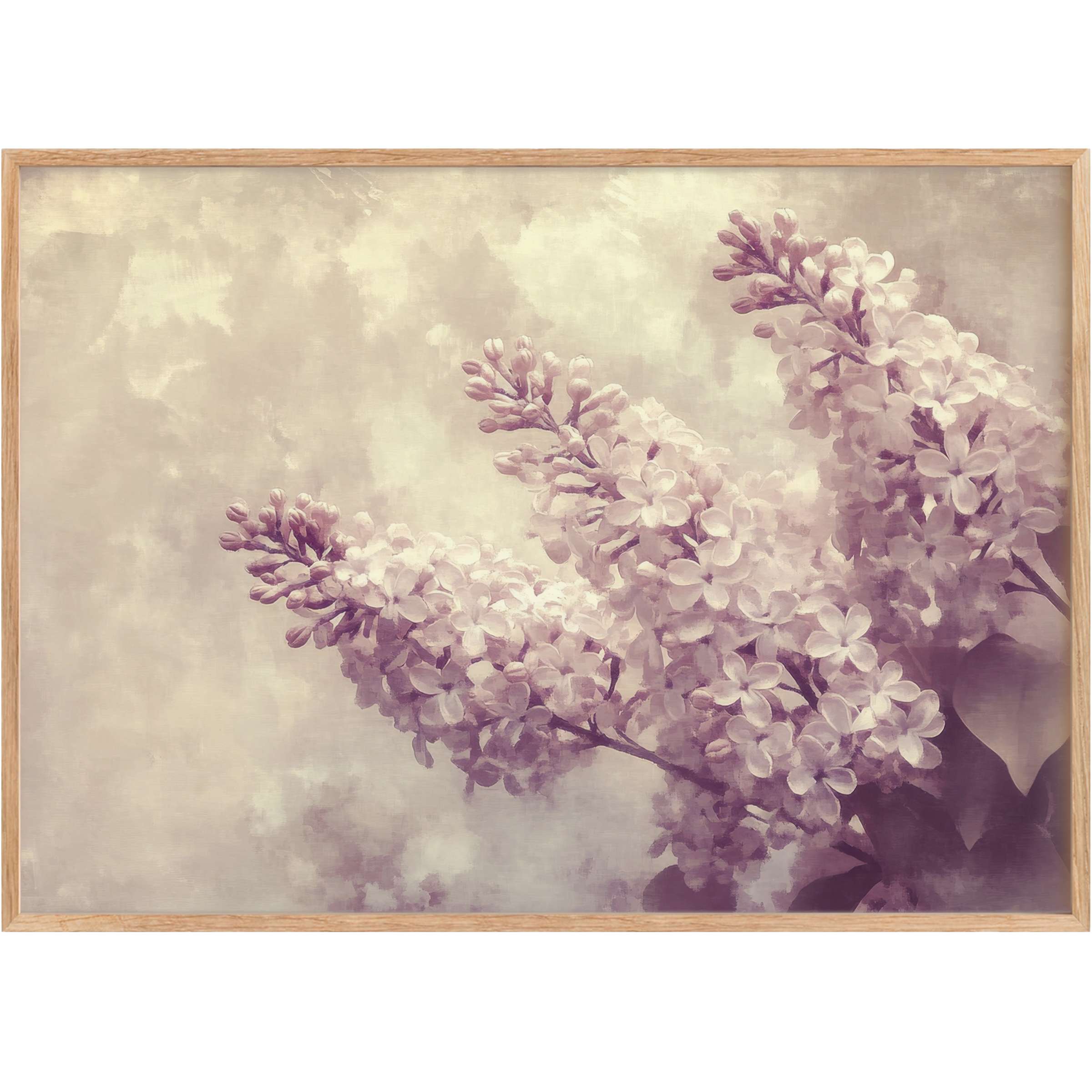 Soft lilac blooms in muted tones create a serene, spring printable wall art that elevates interiors with timeless elegance