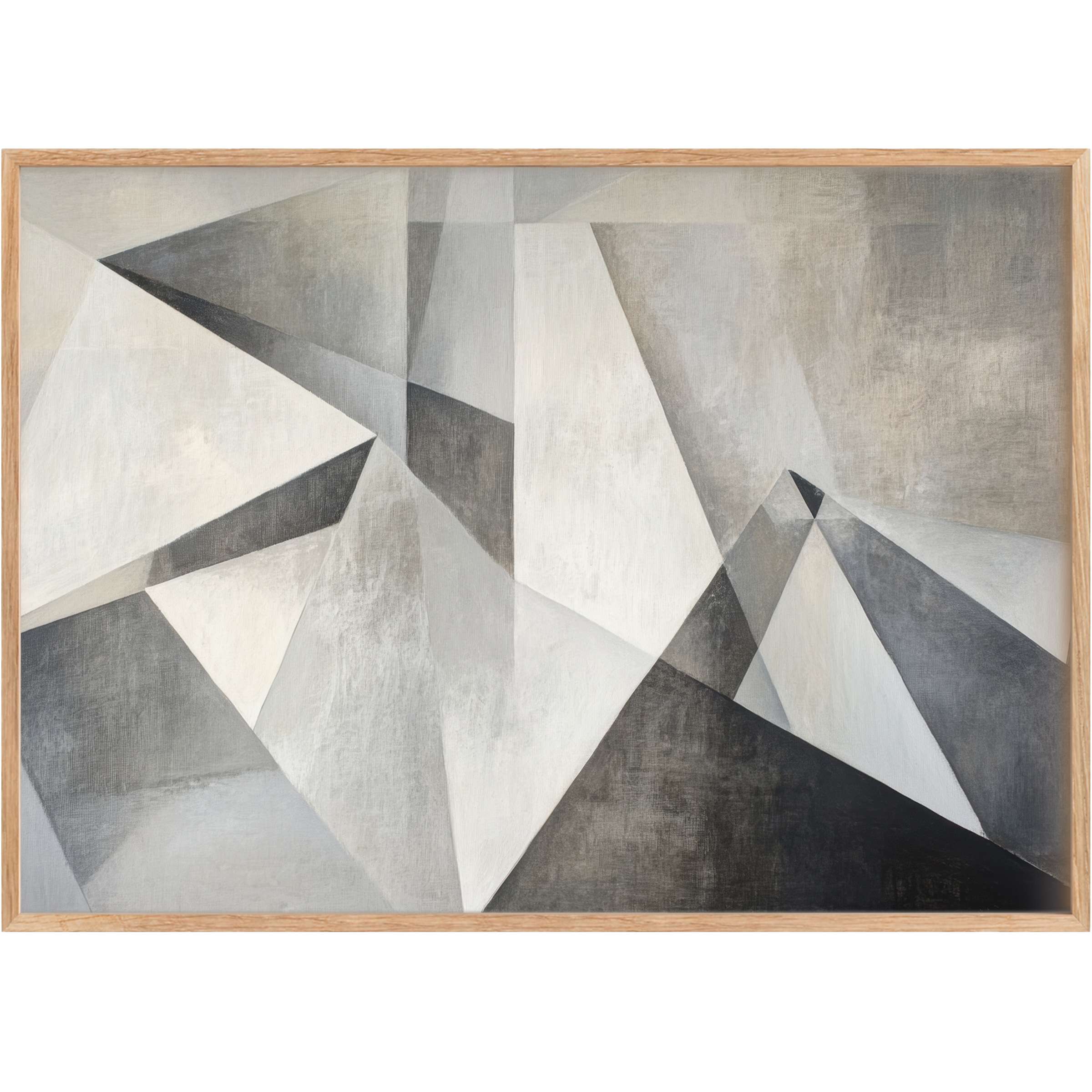 Sleek minimalist printable wall art in muted grays and whites evokes a serene, modern atmosphere that elevates refined interiors