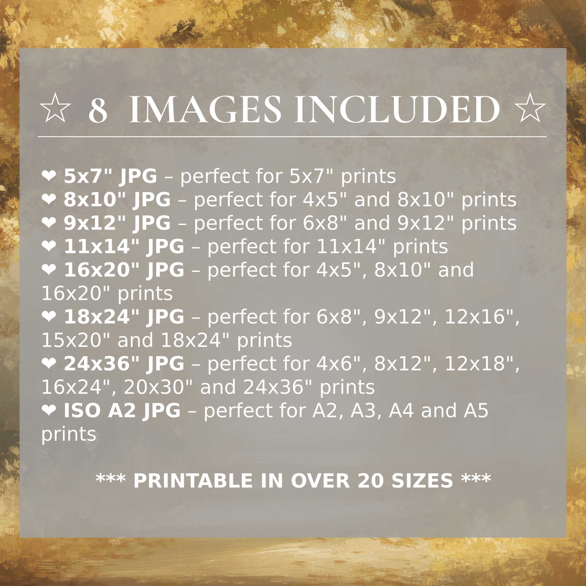 Fall digital print radiates warm amber and soft gold hues, enhancing modern interiors with elegant versatility; includes 8 high-quality sizes