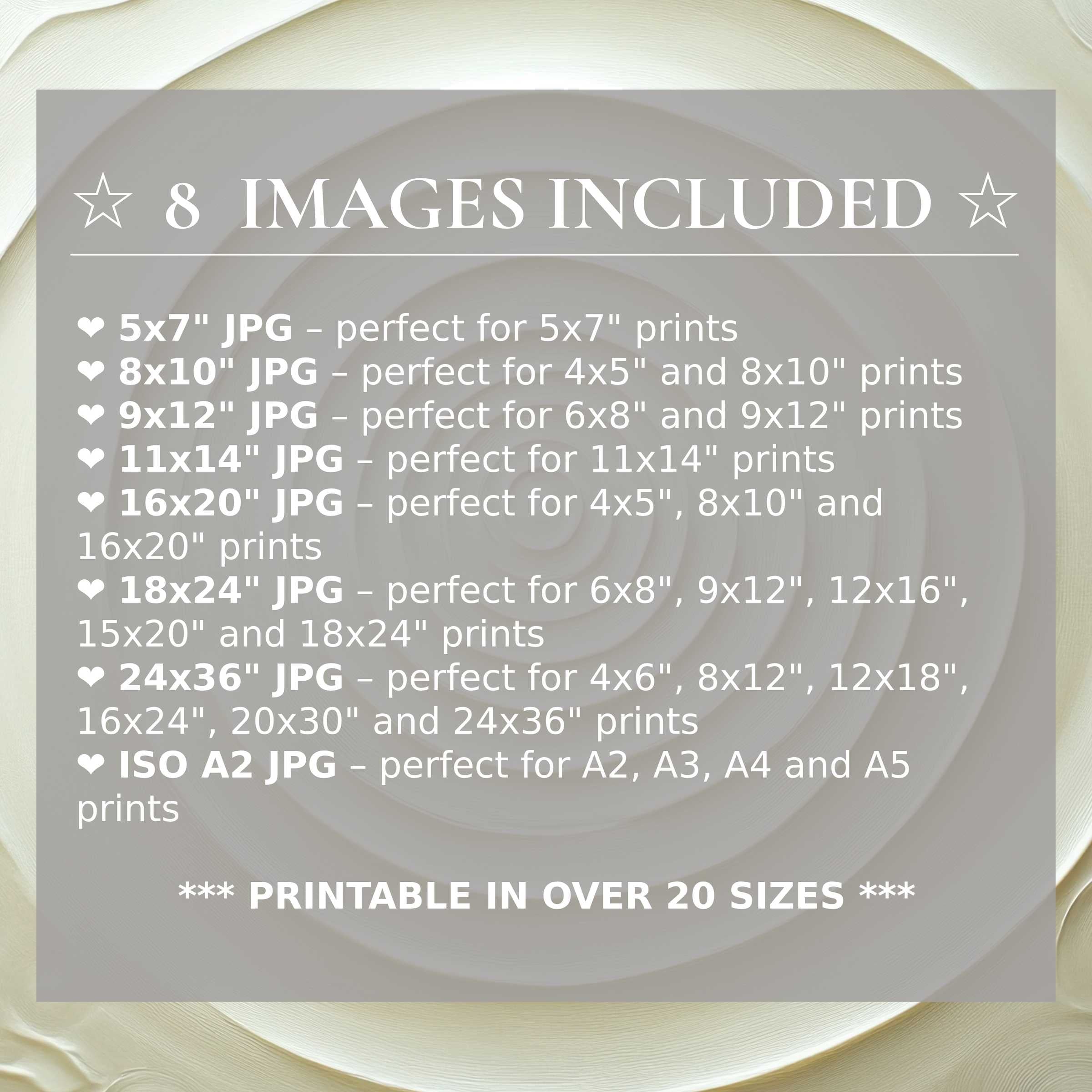 Neutral digital print featuring soft beige and taupe tones, radiating calming elegance; includes 8 high-quality sizes for effortless modern decor refinement