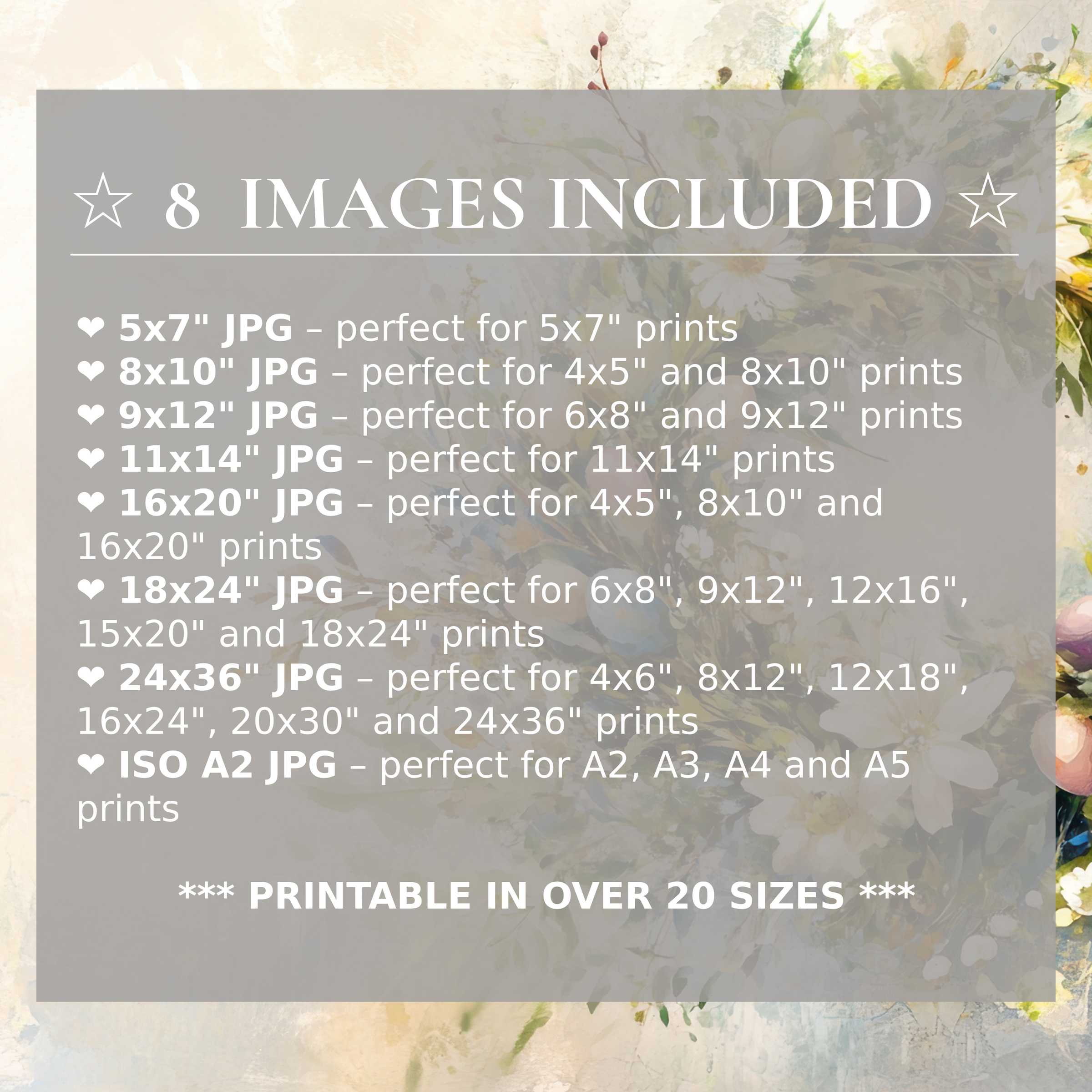 Radiant easter digital print in soft pastel hues enhances modern interiors with versatile elegance, includes 8 high-res sizes for seamless decor