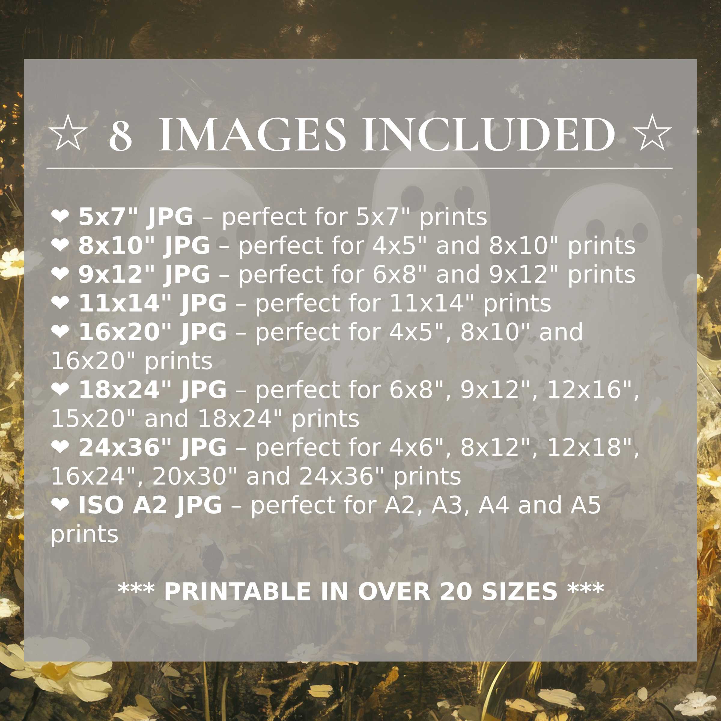 Halloween digital print featuring radiant amber and deep charcoal tones, elevating modern interiors with 8 high-quality sizes included