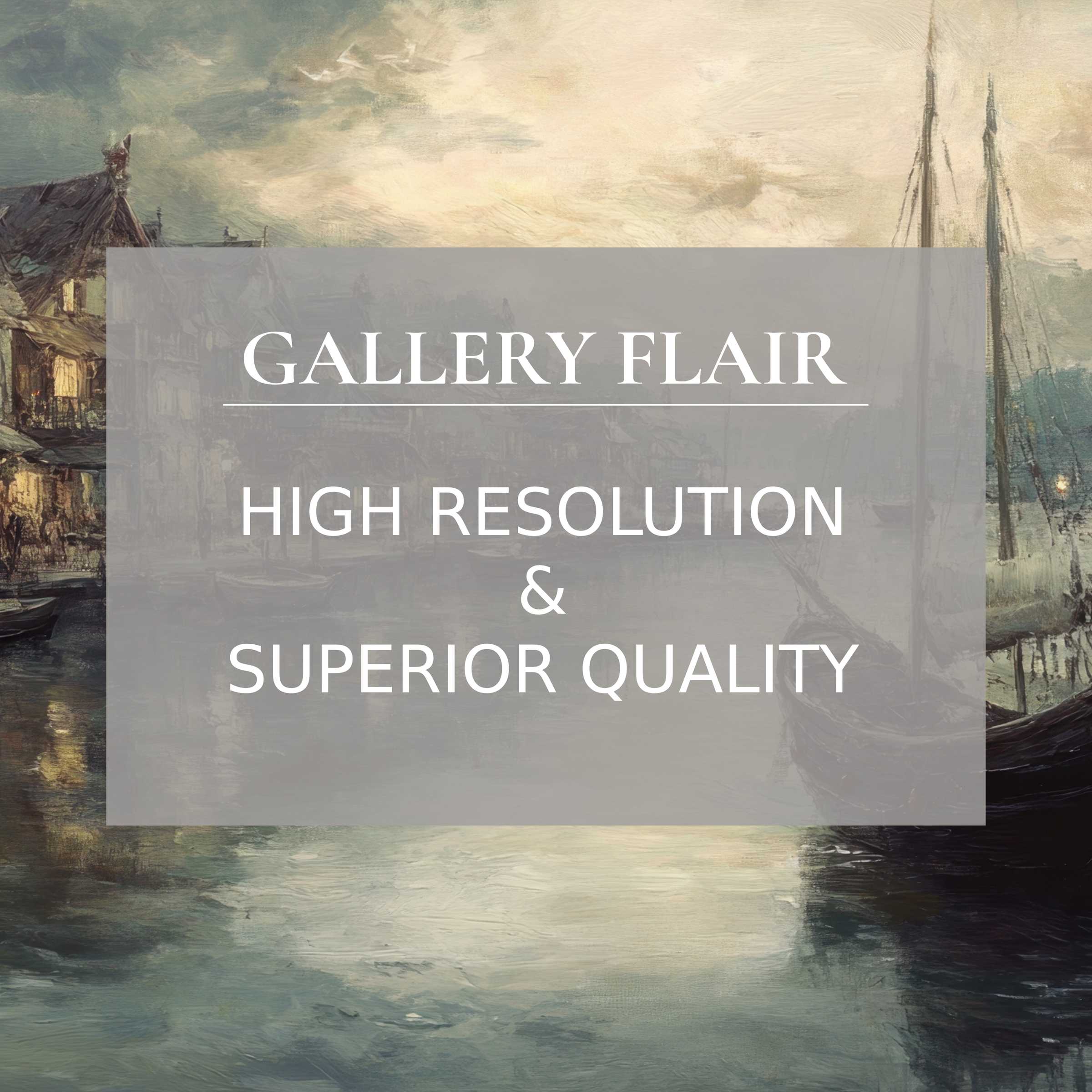 Coastal printable art capturing a serene harbor at dusk, with exquisite brushwork and timeless elegance enhancing modern interiors