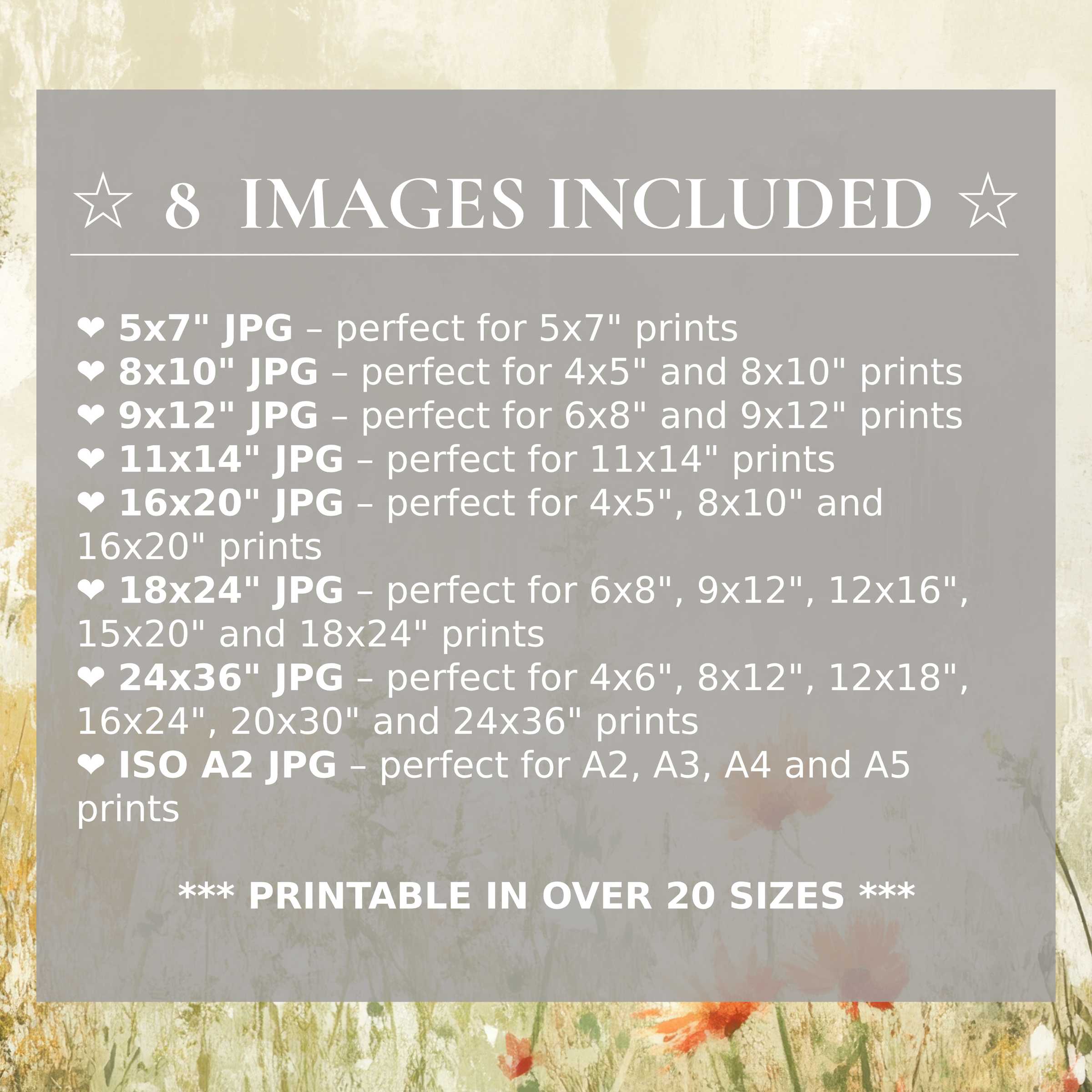 Vintage digital print radiates serene earth tones and soft floral hues, elevating modern interiors with timeless elegance Includes 8 high-quality sizes with download for versatile, refined styling