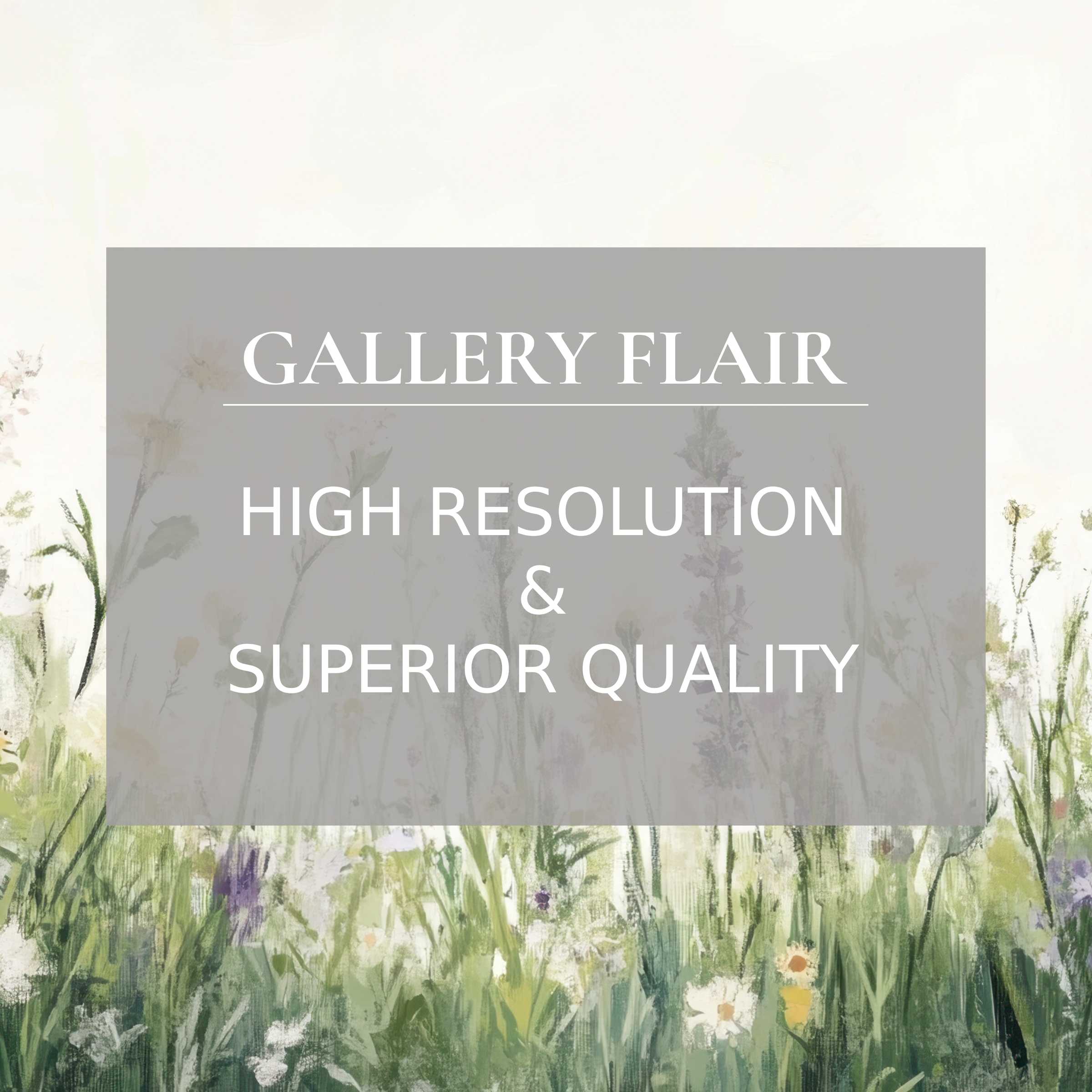 Floral printable art with delicate wildflowers in soft greens and purples, radiating a calming, elegant mood Premium high-resolution detail elevates any modern home ambiance with refined botanical charm