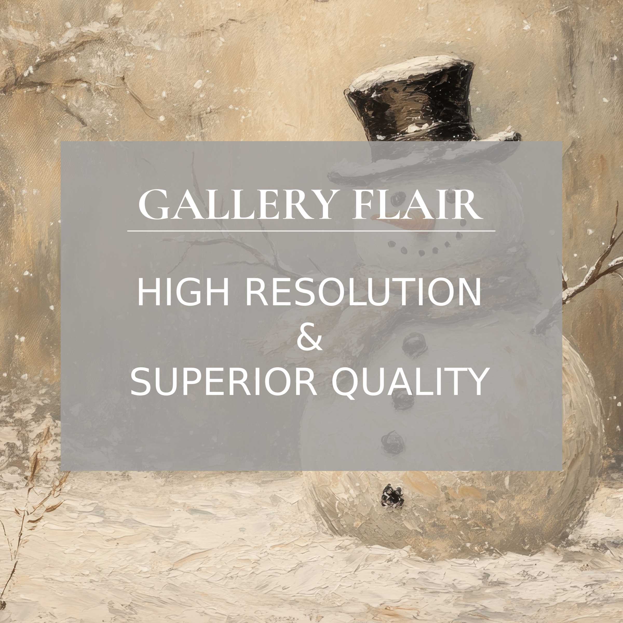 Elegant, high-resolution christmas Frame TV picture of a textured snowman scene with refined, warm winter tones