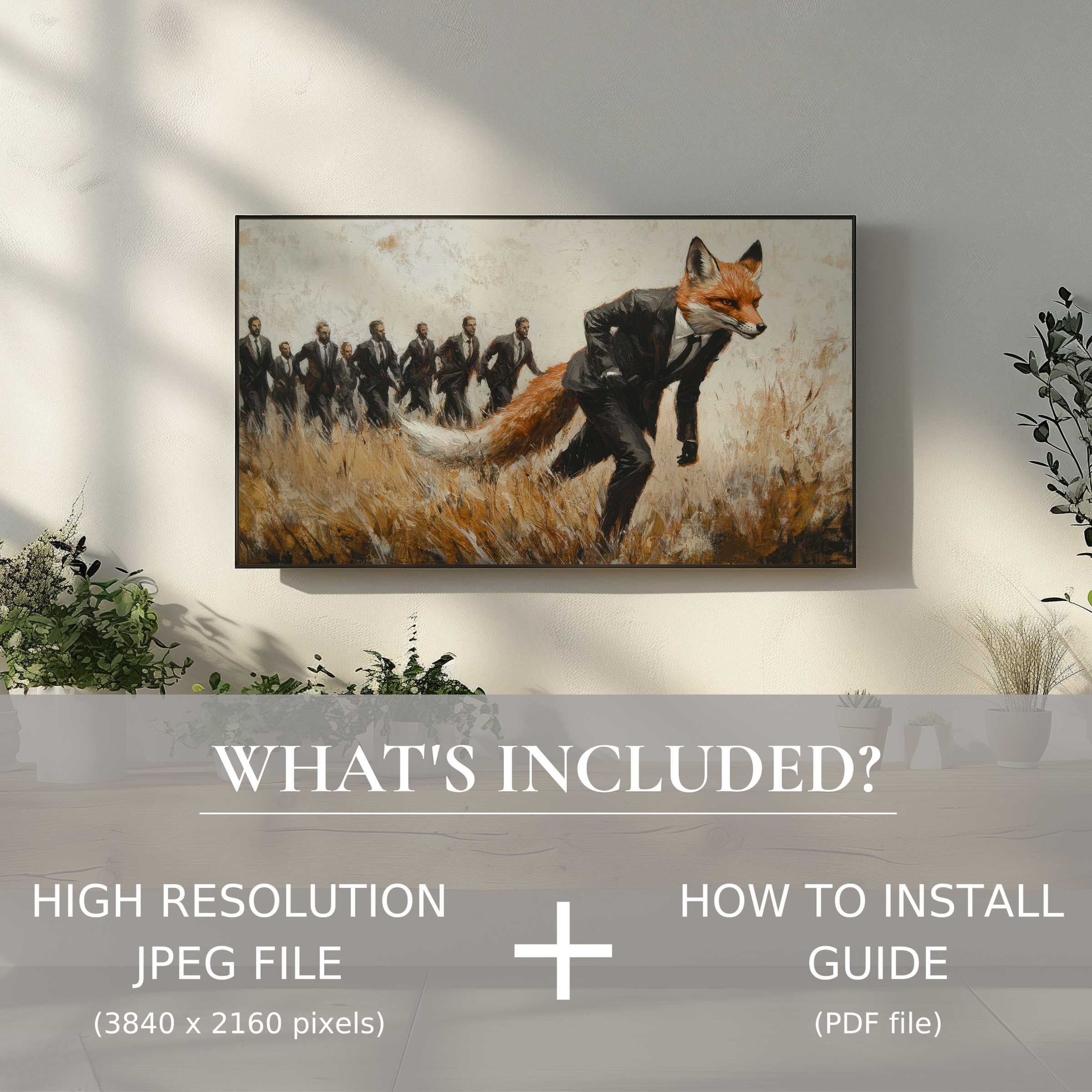 Modern living space with street art digital TV art download, easy use, elevating decor with bold, stylish imagery