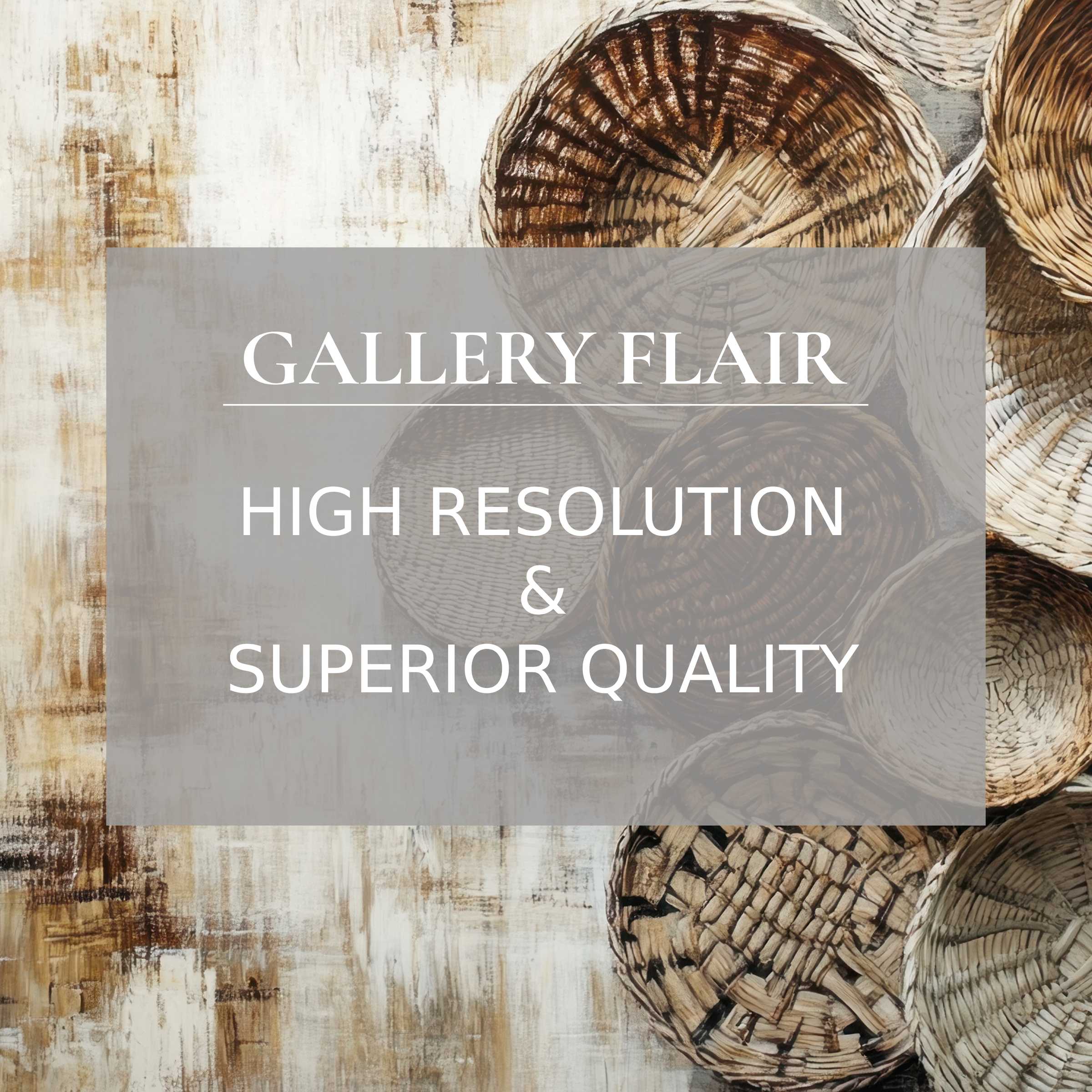 Boho printable art featuring warm woven baskets and textured neutrals, radiating calming, natural elegance with premium detail