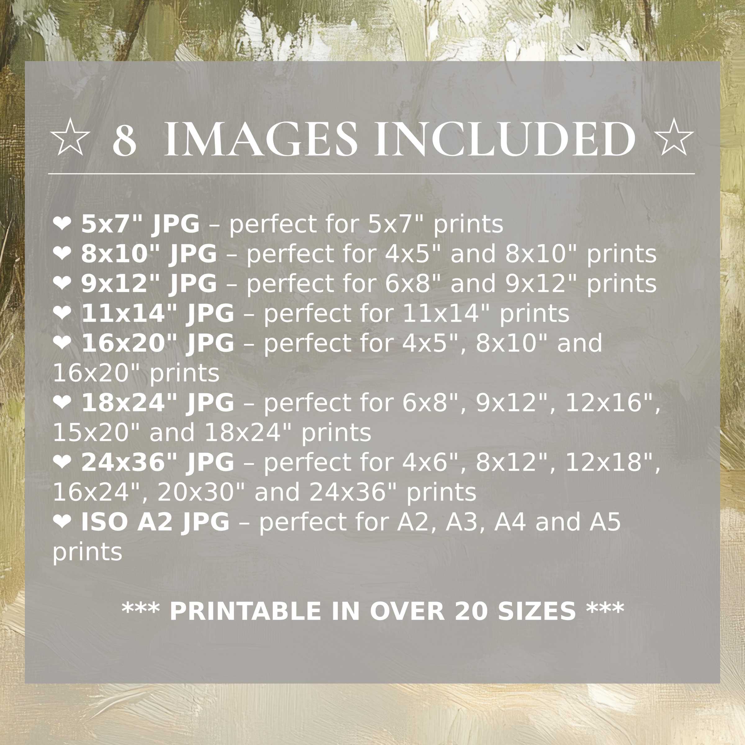 Radiant spring digital print in soft greens and creams, offered in 8 high-quality sizes to elevate modern interiors with timeless style and versatile elegance