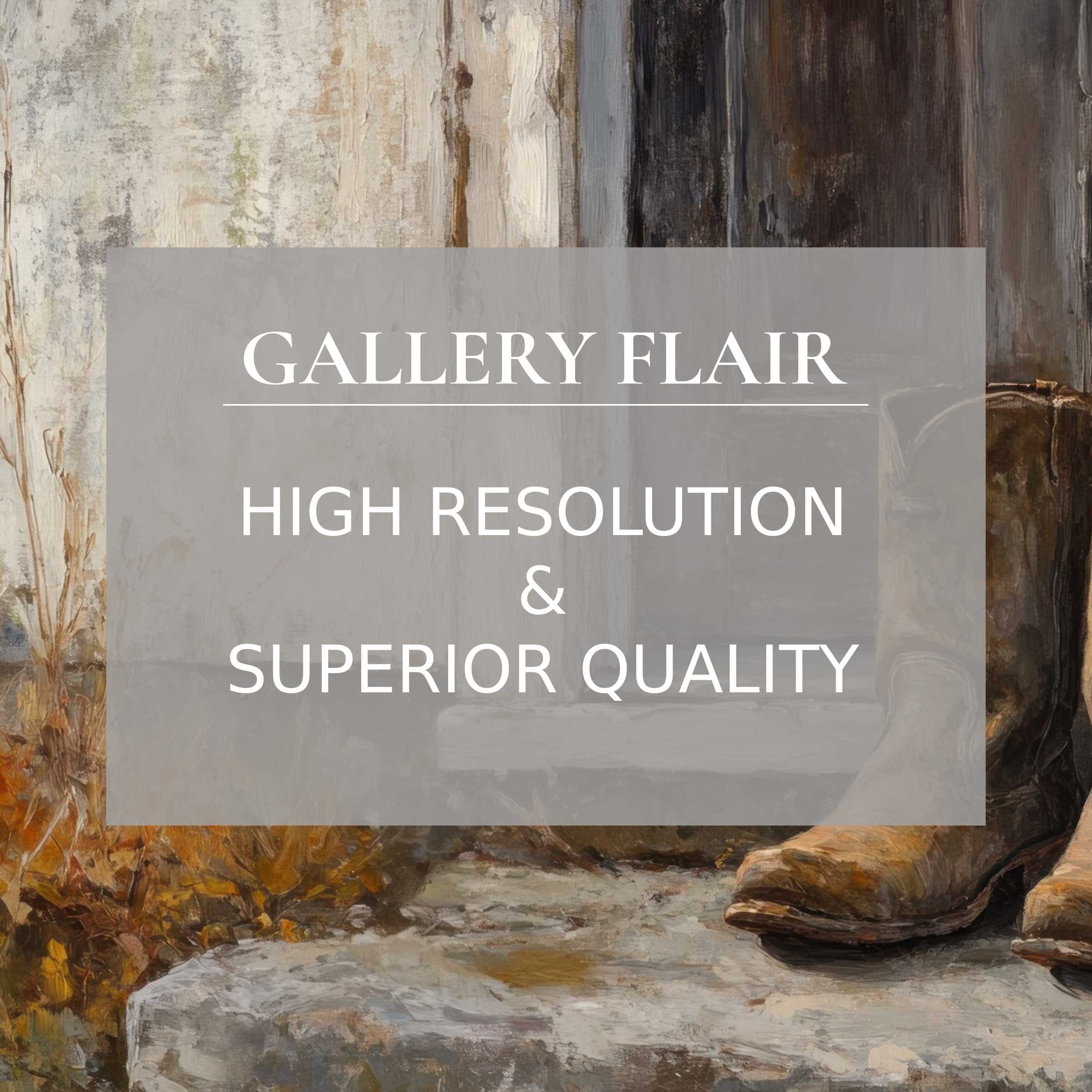 Rustic farmhouse printable art featuring weathered boots by a textured wall, evoking calming rural charm with rich, high-resolution detail