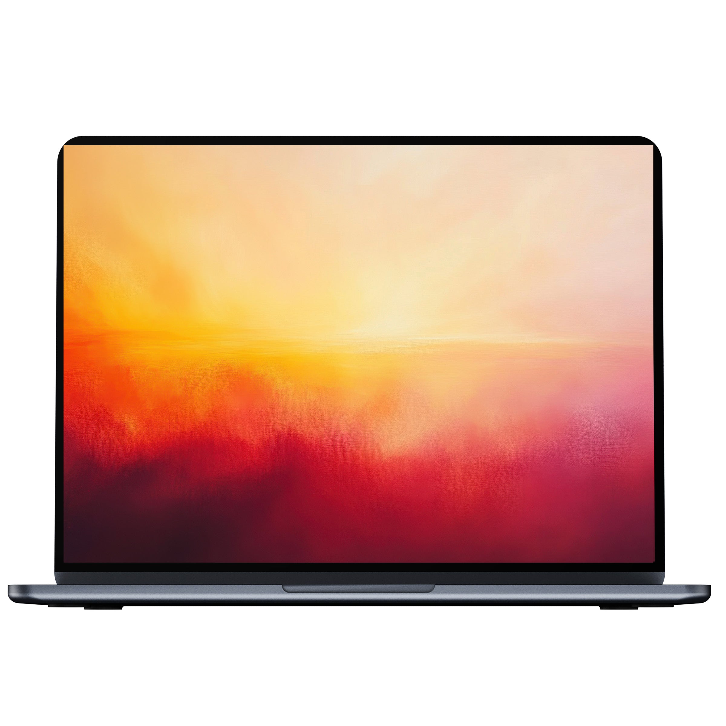 Vibrant abstract desktop wallpaper for digital download exudes warmth with sunset hues, perfect for PC or laptop screens, inspiring calm