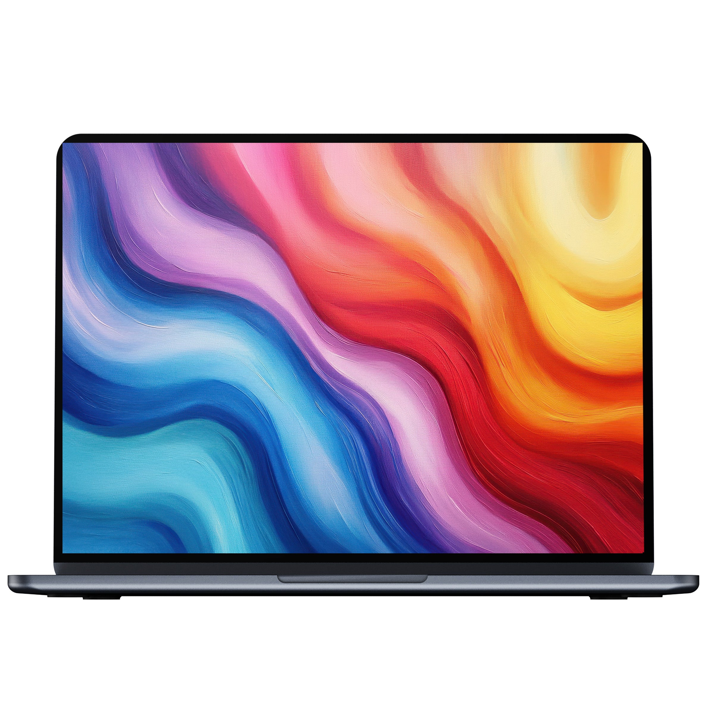 Vibrant abstract desktop wallpaper digital download with flowing rainbow hues inspires calm and fits beautifully on any PC or laptop