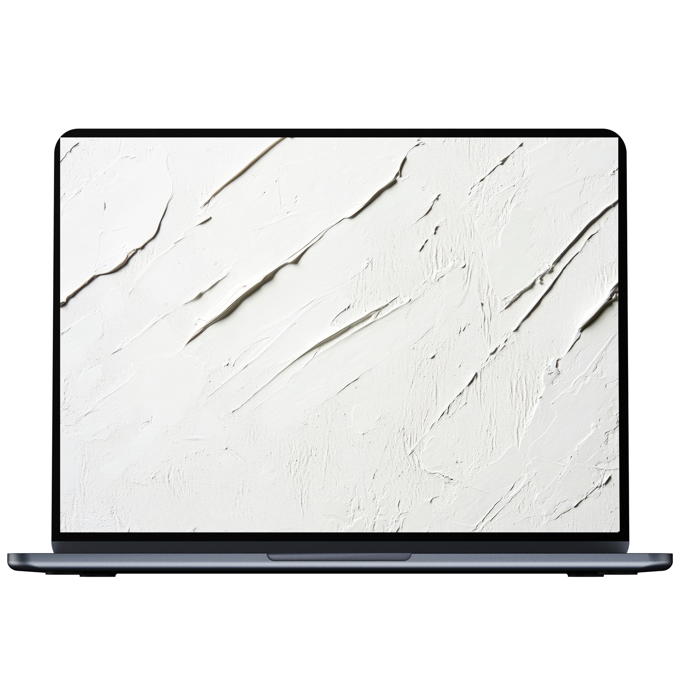Elegant abstract desktop wallpaper featuring textured white plaster strokes evokes calm inspiration for PC, laptop, digital download