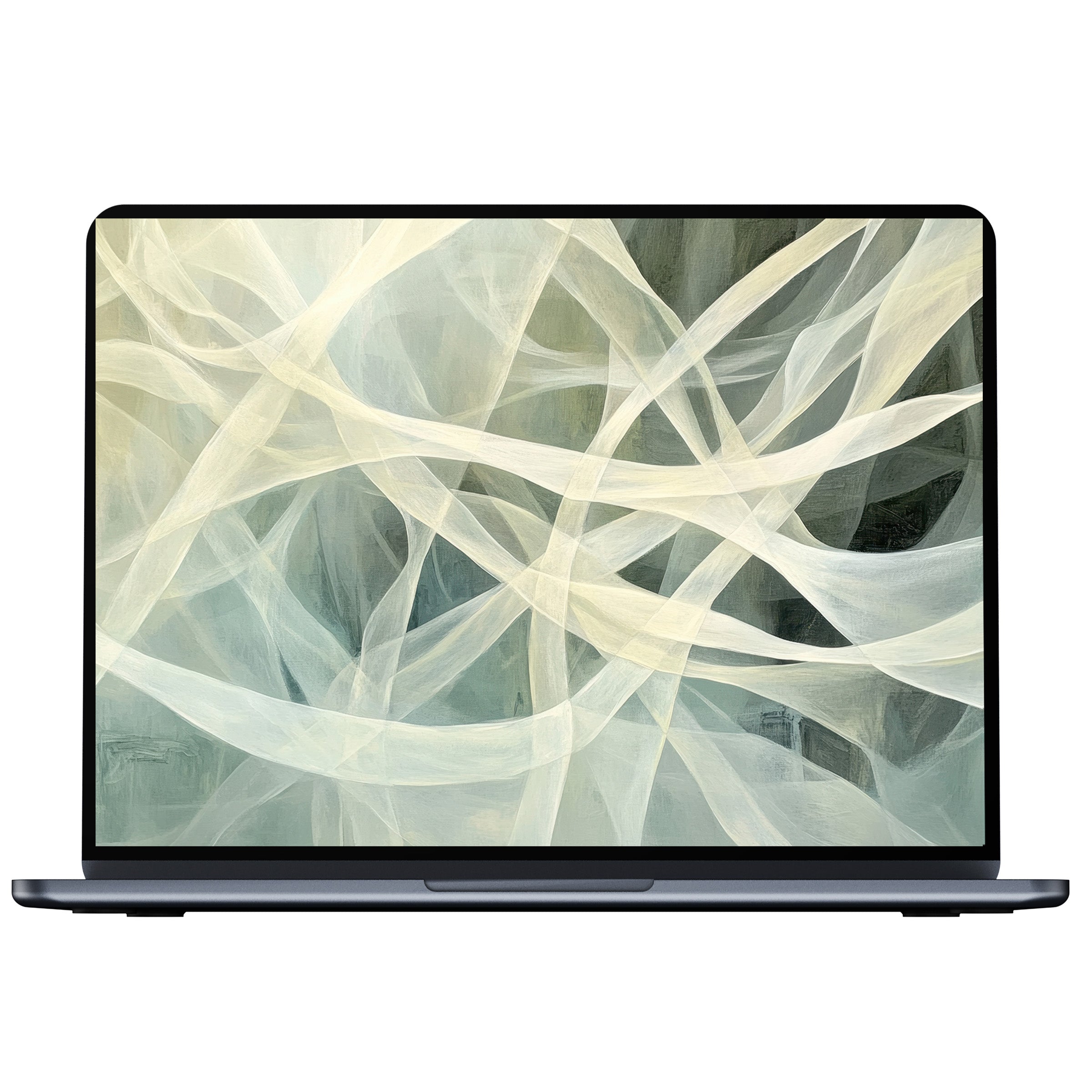 Elegant abstract desktop wallpaper featuring soft, flowing lines in soothing hues for PC, laptop, Mac digital download art