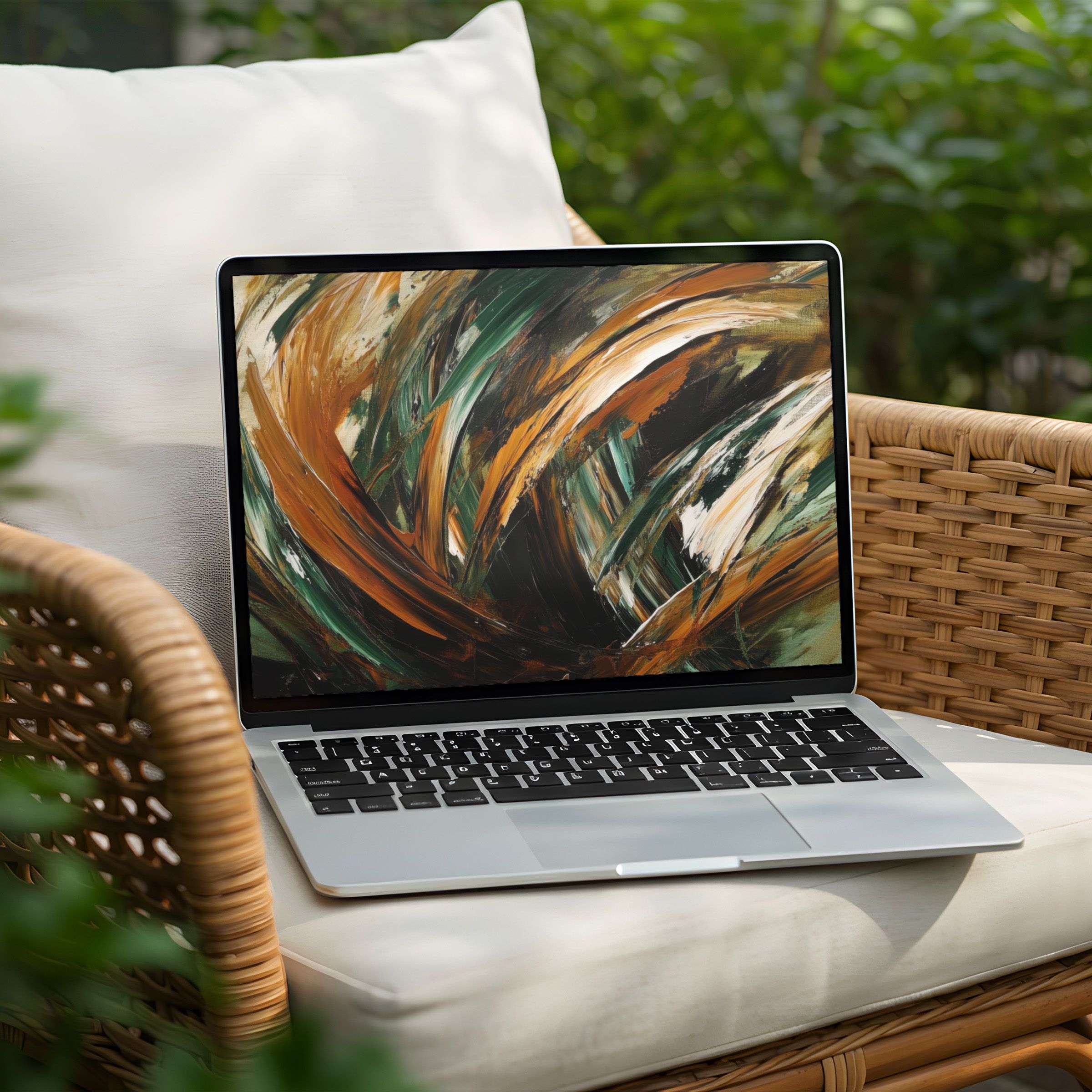 Elegant abstract desktop background for PC or Laptop; instant download adds calm and inspiration to your workspace