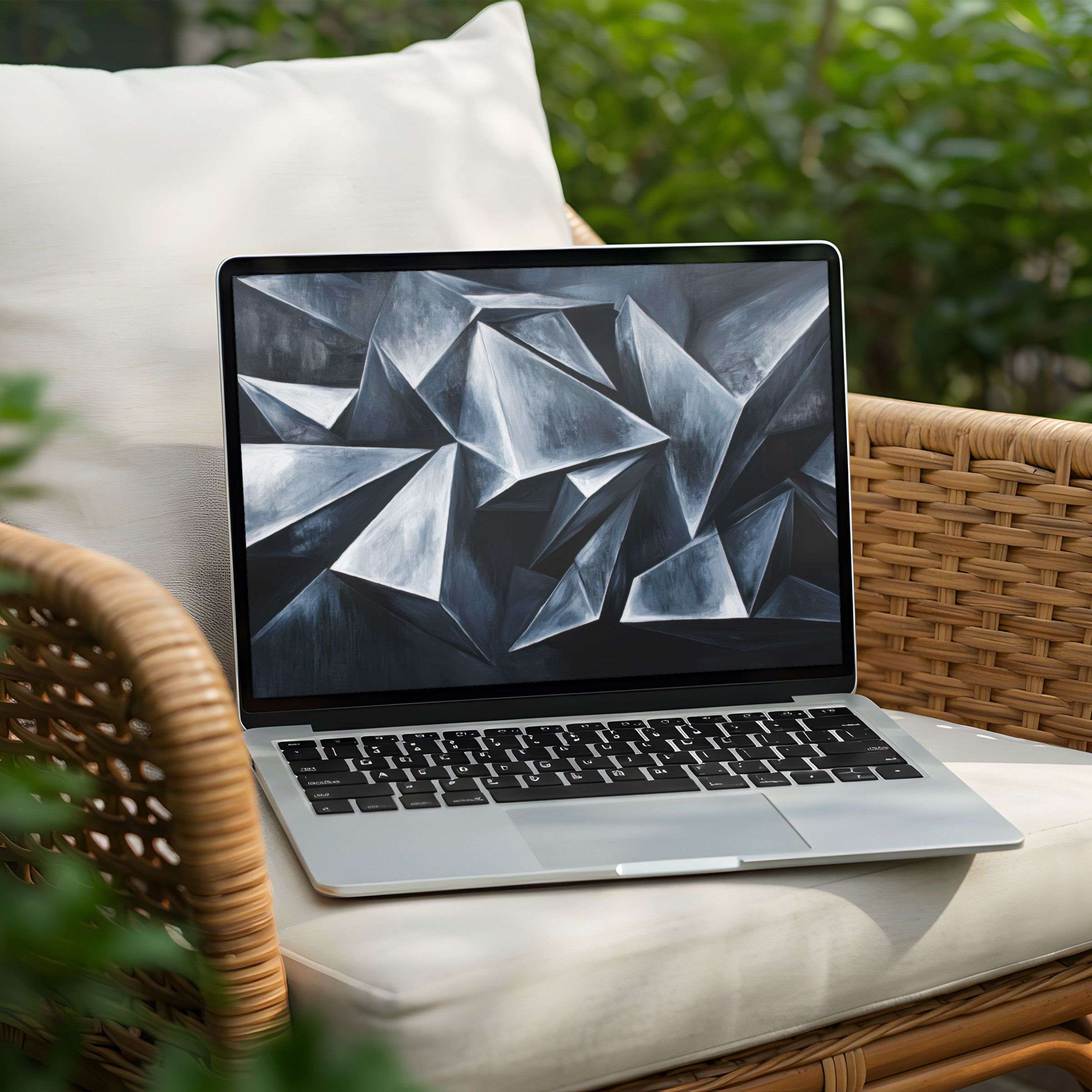 Elegant geometric desktop background for instant download on PC or Laptop inspiring calm and mindfulness in modern design